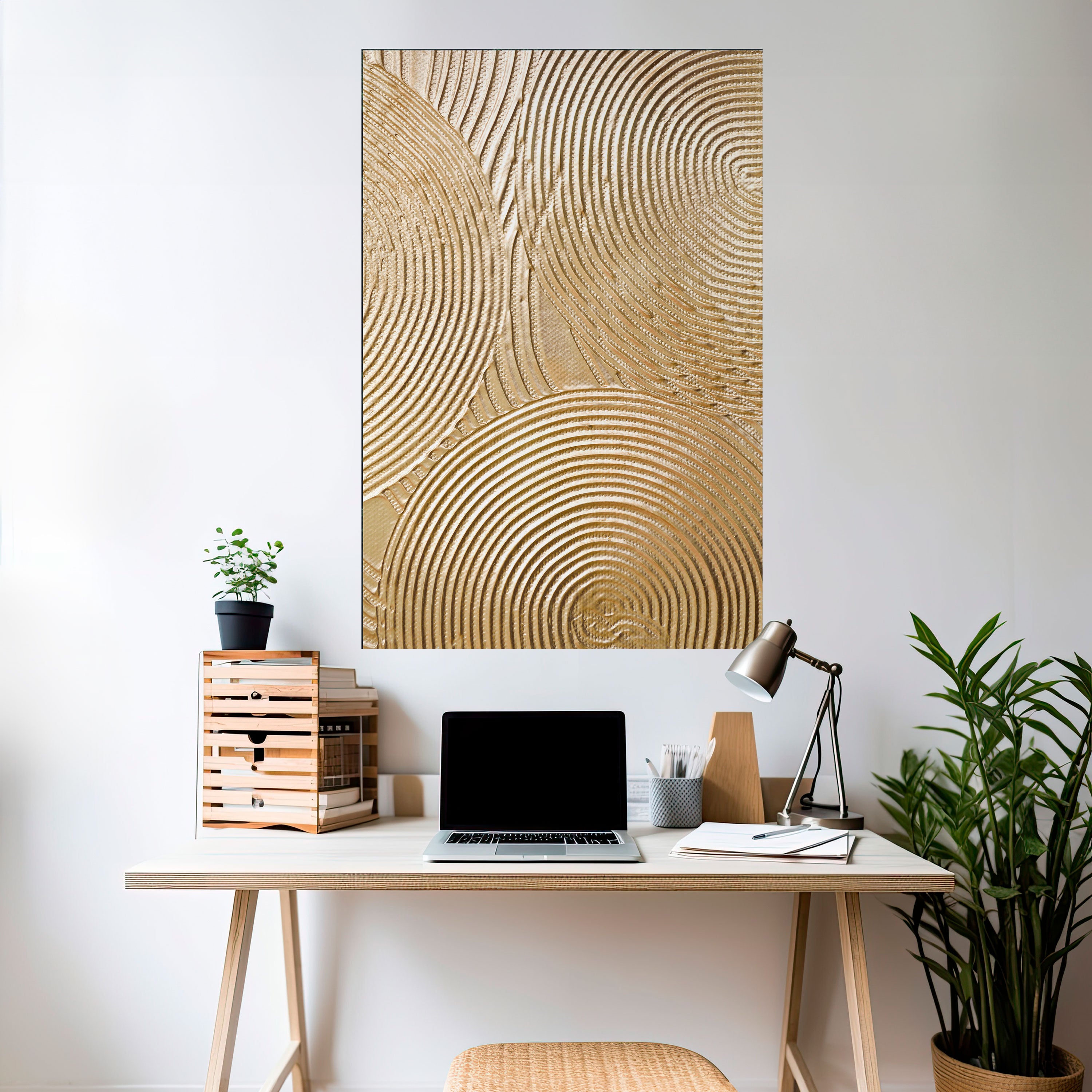 GOLDEN WAVES UNFOLD Naklejka/Plakat pionowy
