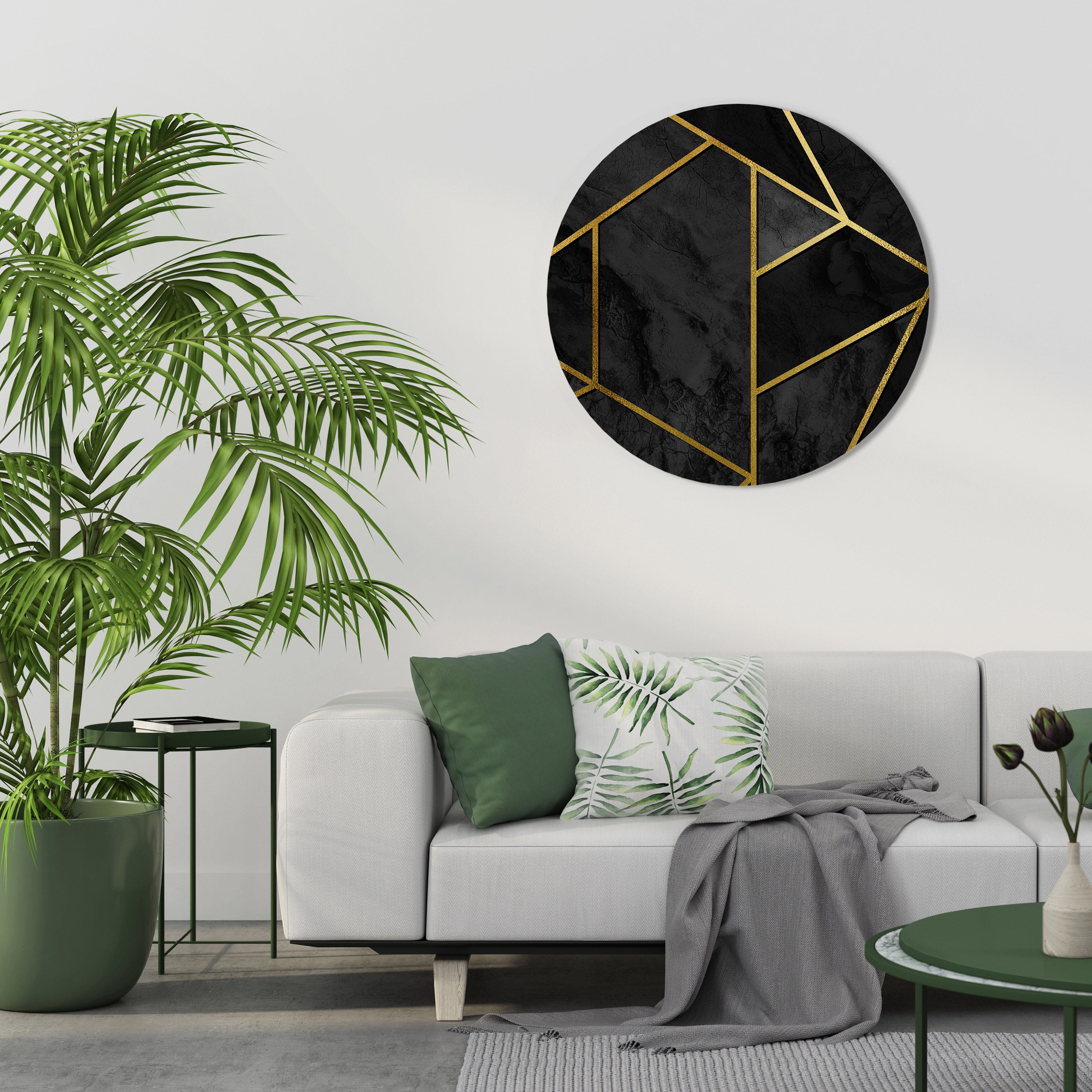 GLINTING GEOMETRIC DREAMS Obraz okrągły