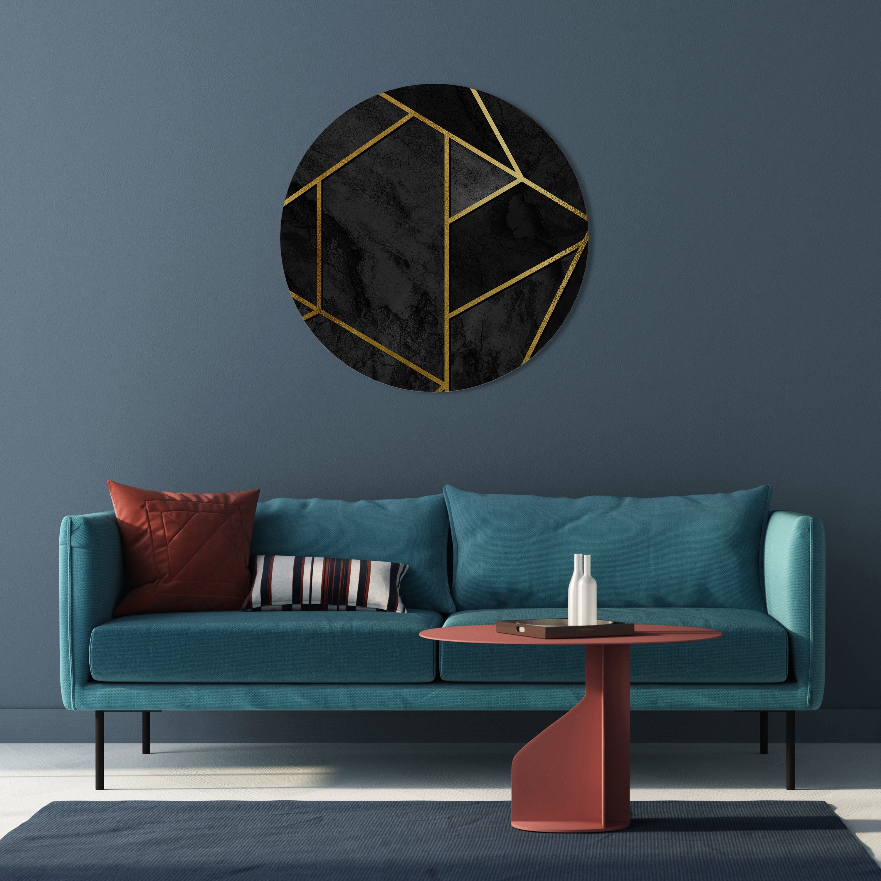 GLINTING GEOMETRIC DREAMS Obraz okrągły