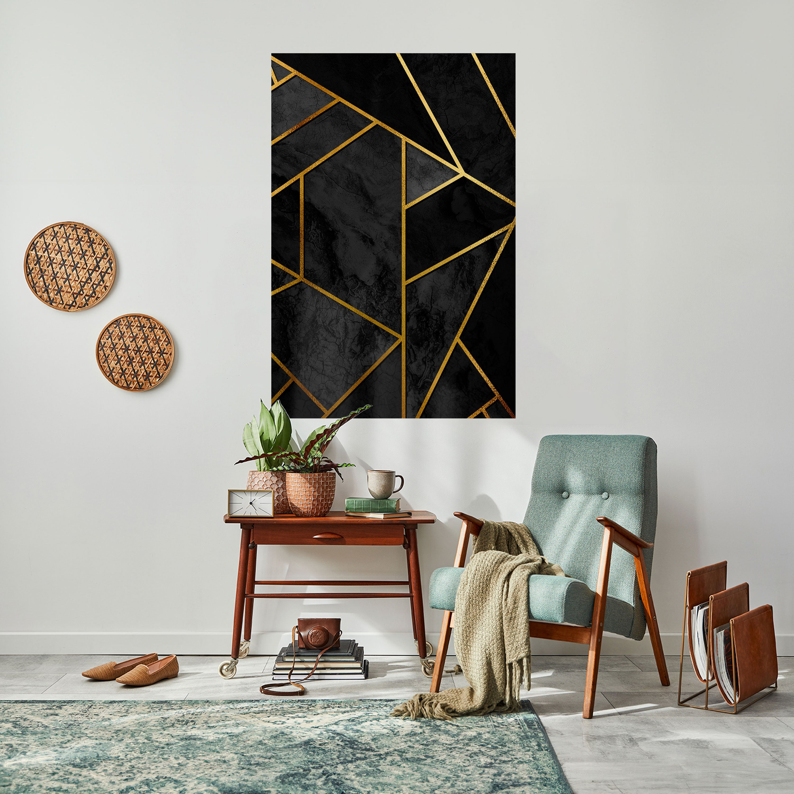 GLINTING GEOMETRIC DREAMS Naklejka/Plakat pionowy