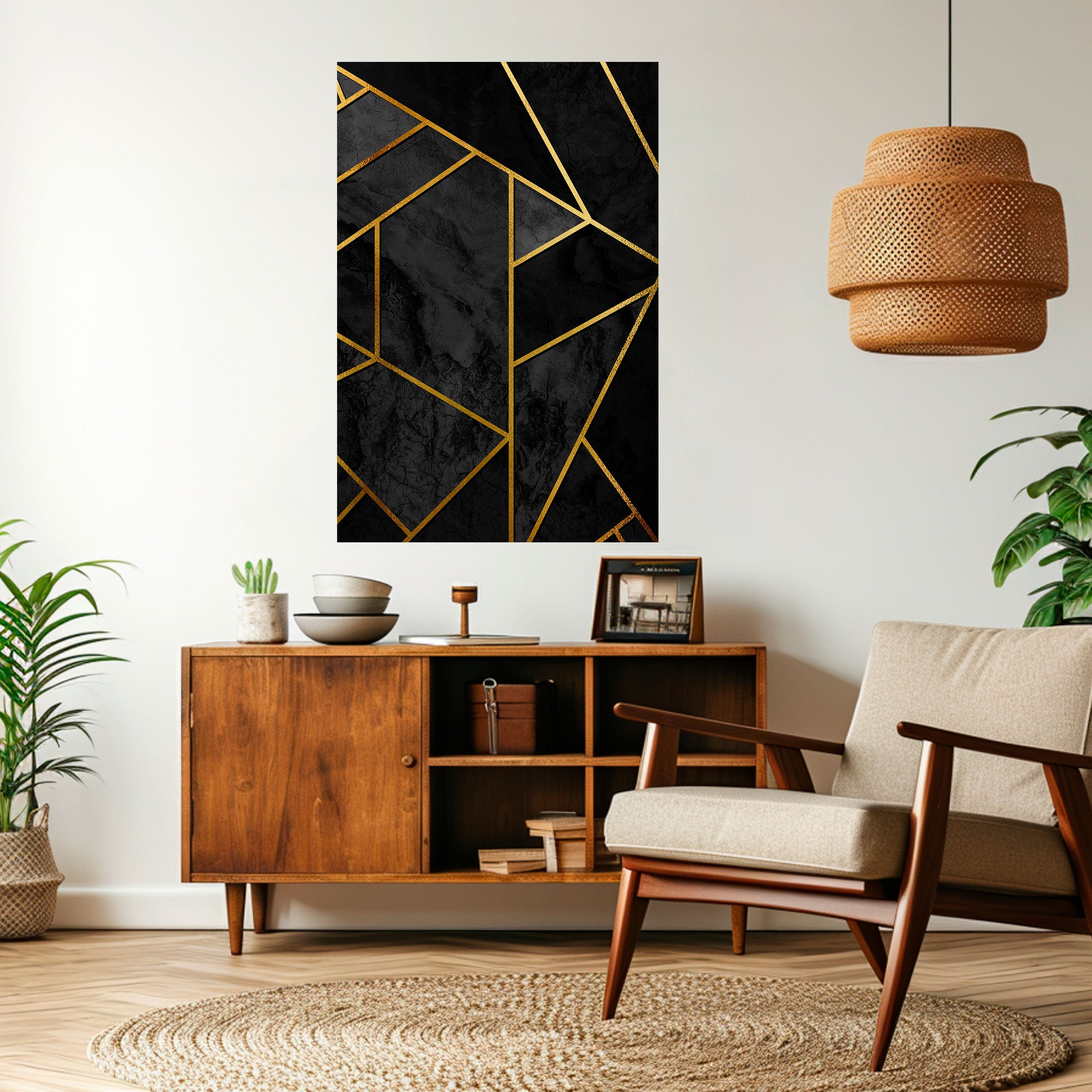 GLINTING GEOMETRIC DREAMS Naklejka/Plakat pionowy