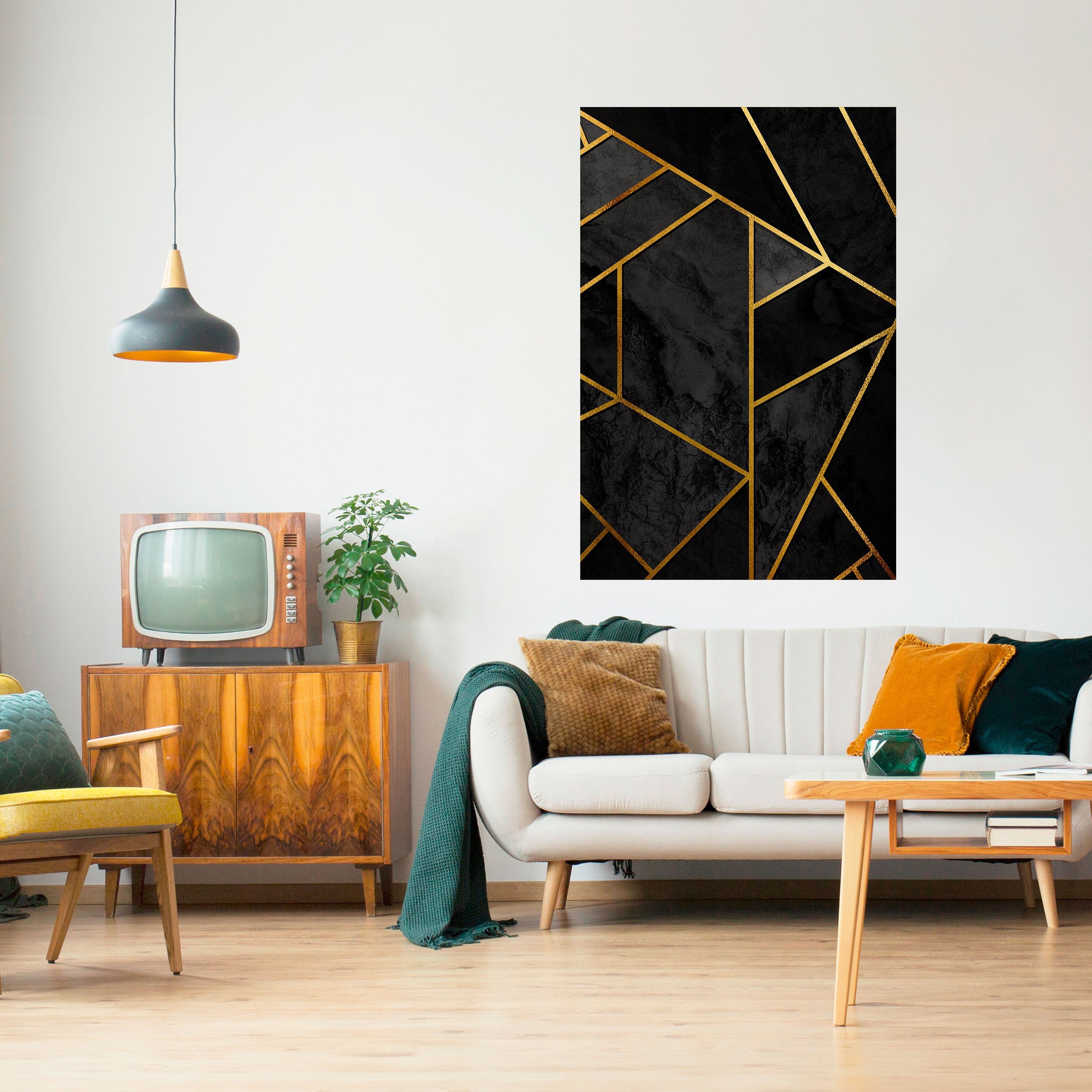 GLINTING GEOMETRIC DREAMS Naklejka/Plakat pionowy