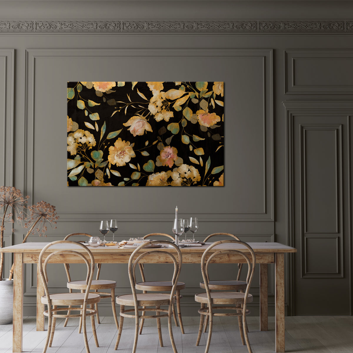 MODEST FLORAL Poziomy obraz na płótnie