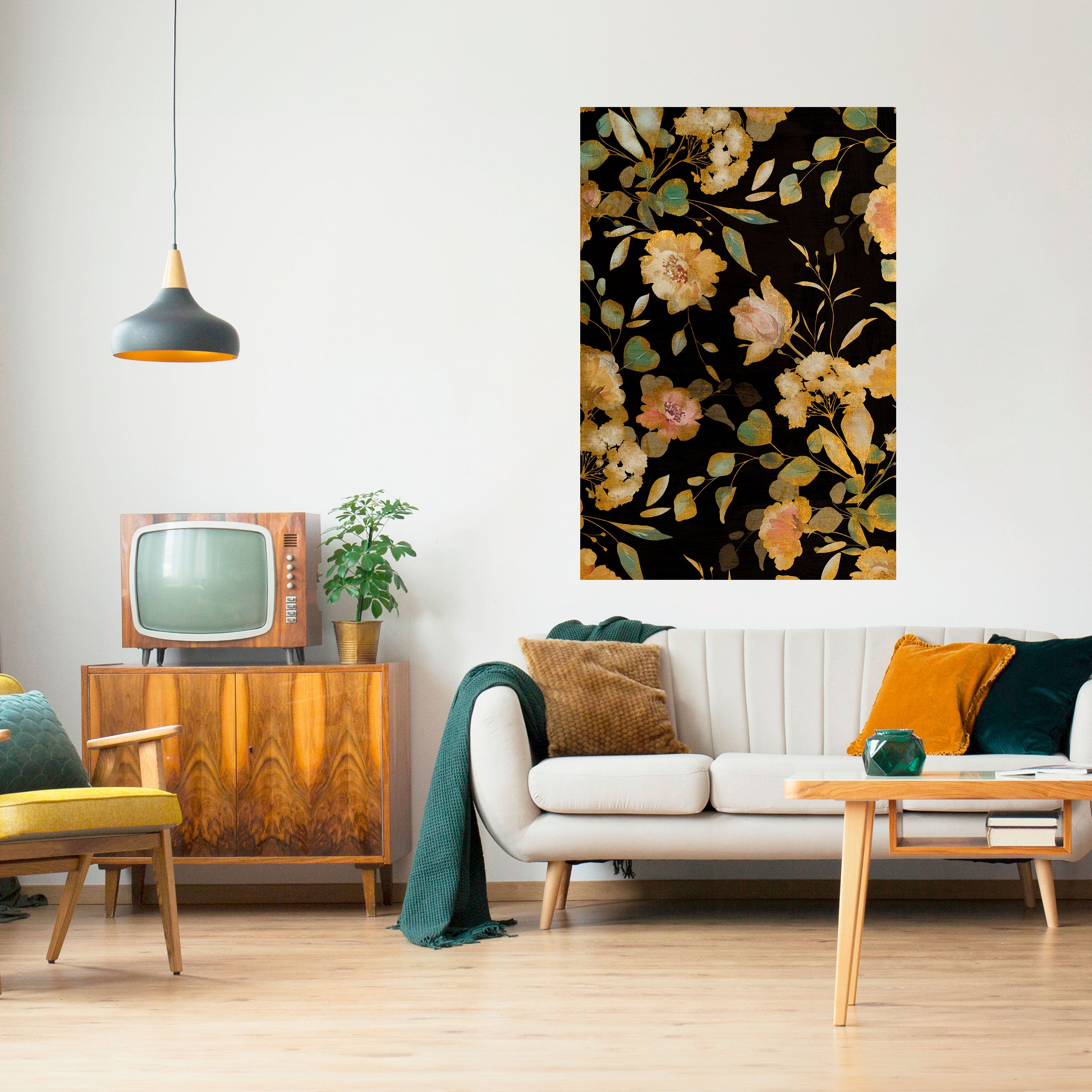 MODEST FLORAL Naklejka/Plakat pionowy