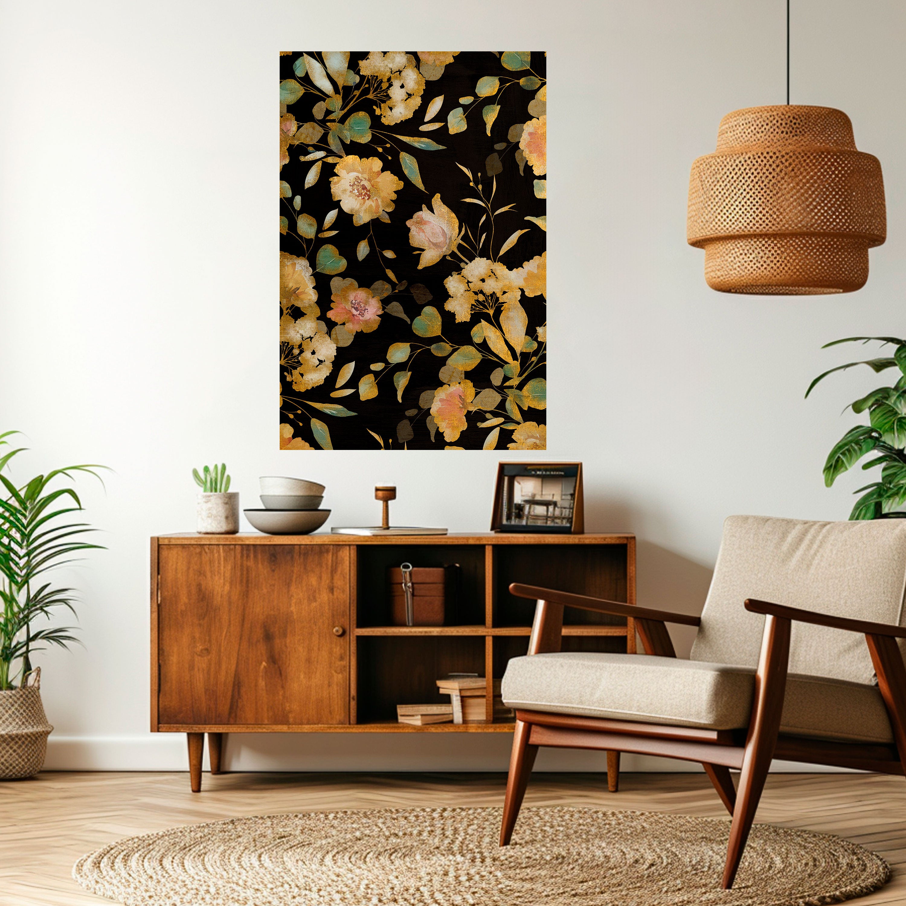 MODEST FLORAL Naklejka/Plakat pionowy