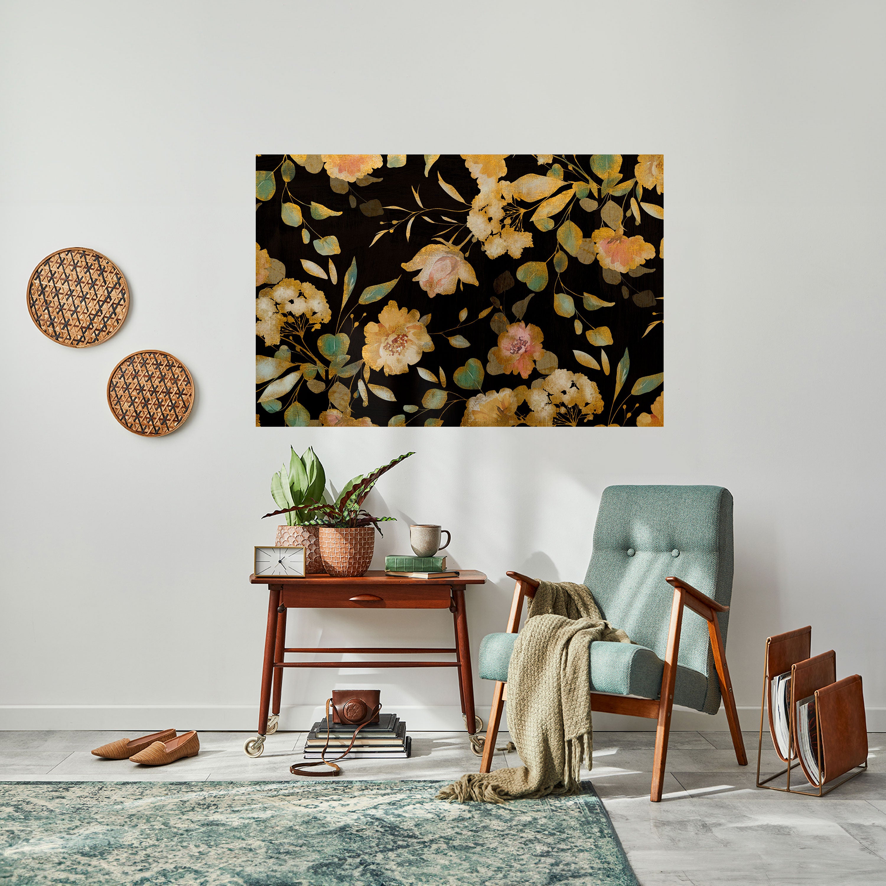 MODEST FLORAL Naklejka/Plakat poziomy