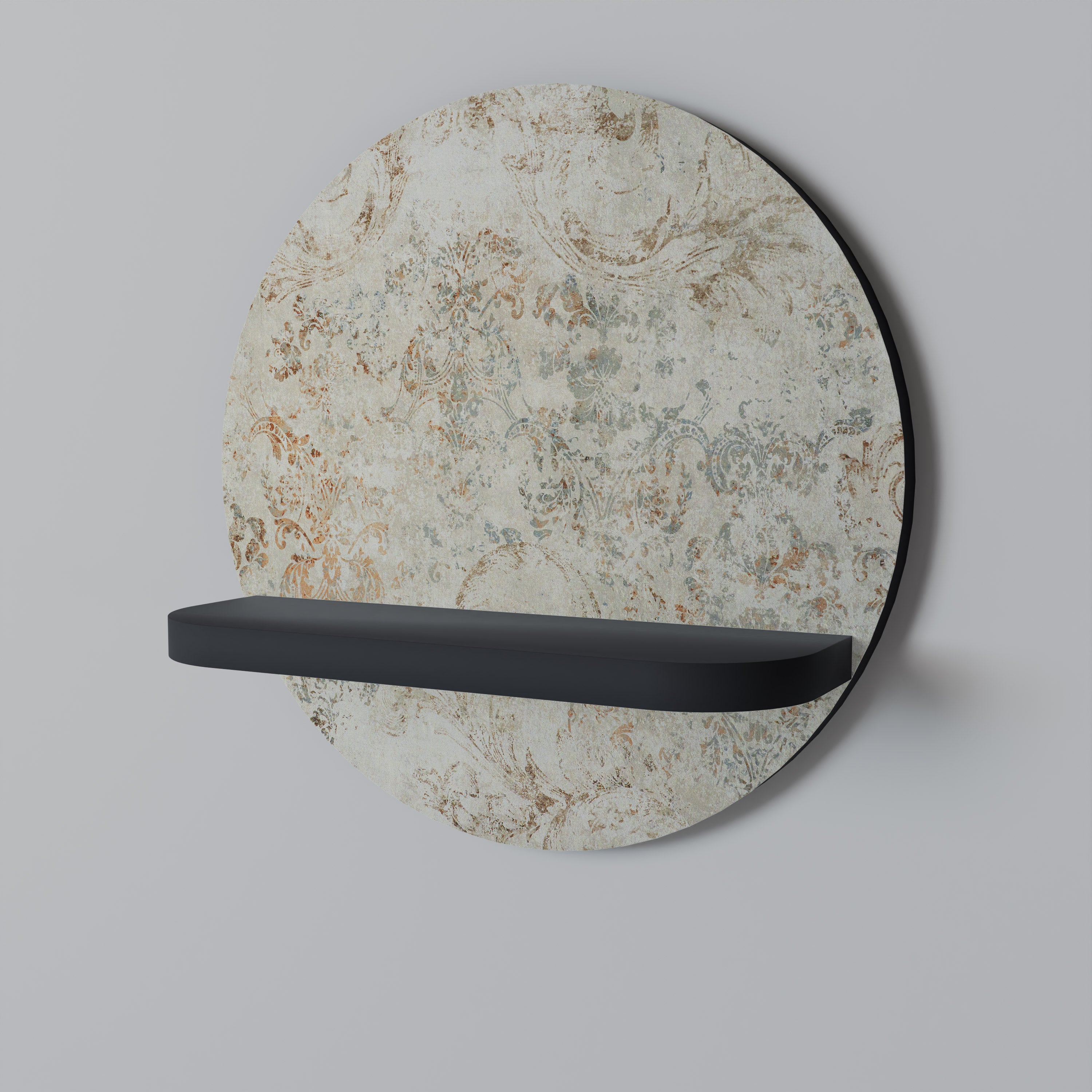 FADED ELEGANCE Półka okrągła Czarna