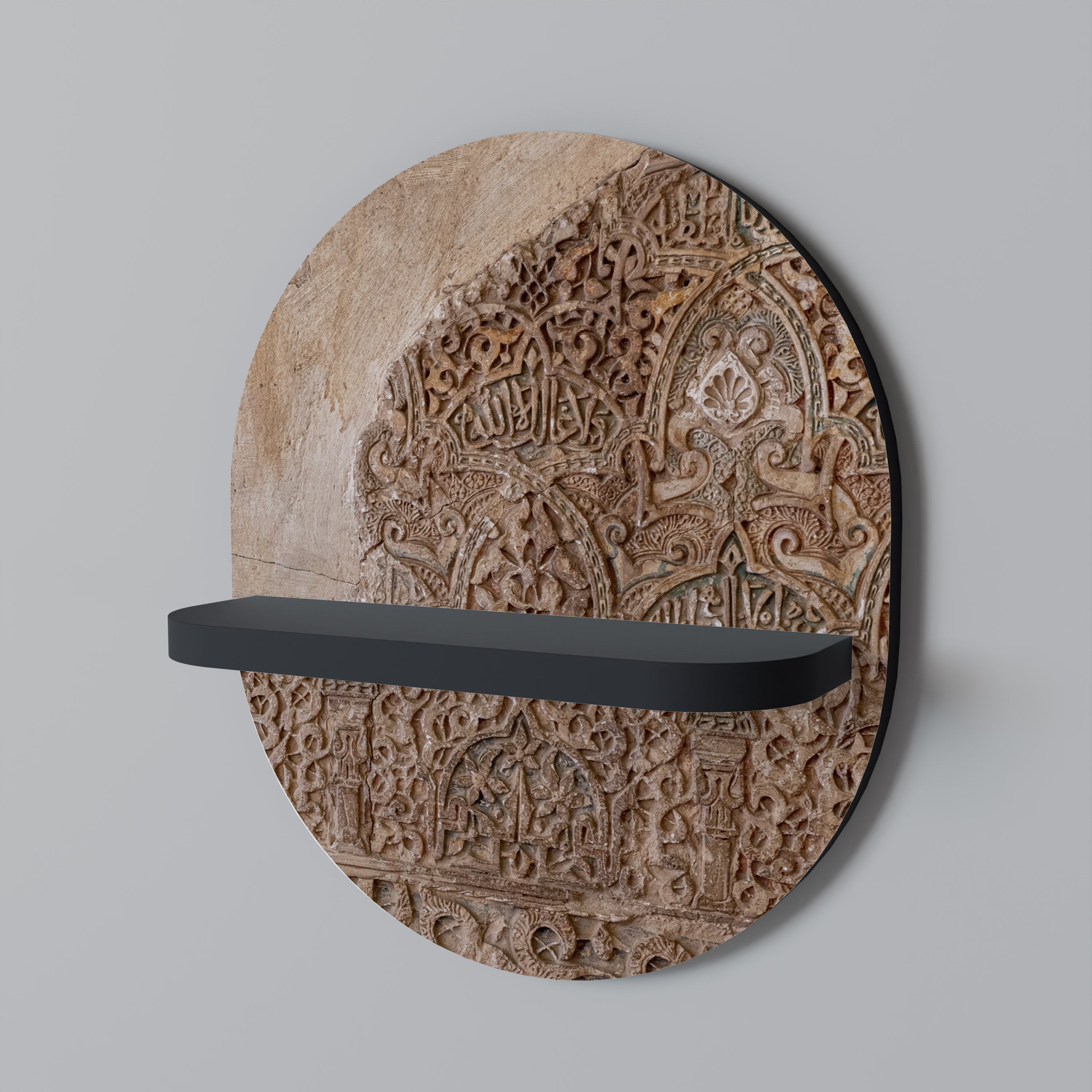 ARABESQUE WHISPERS Półka owalna Czarna