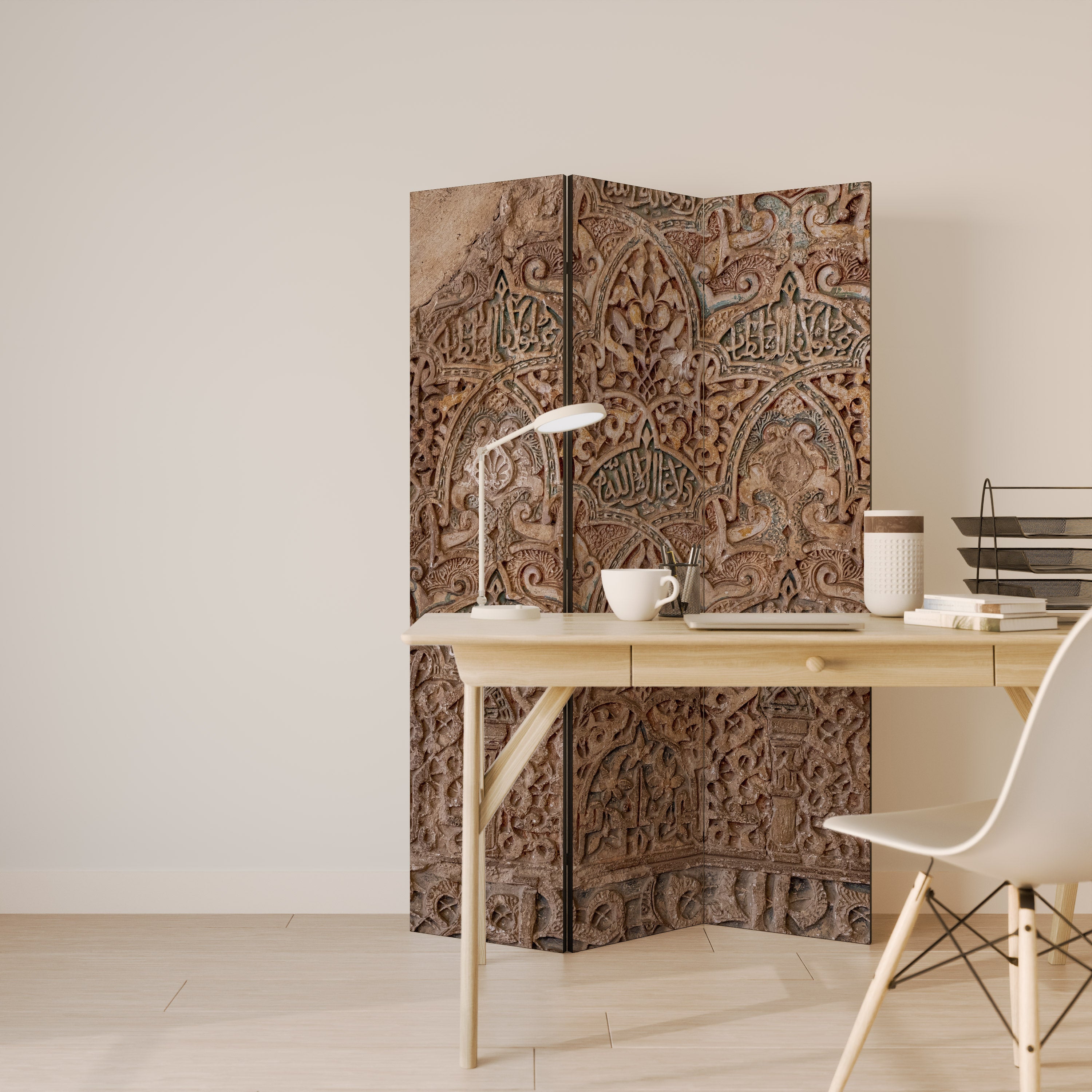 ARABESQUE WHISPERS Dekoracyjny parawan 3-skrzydłowy