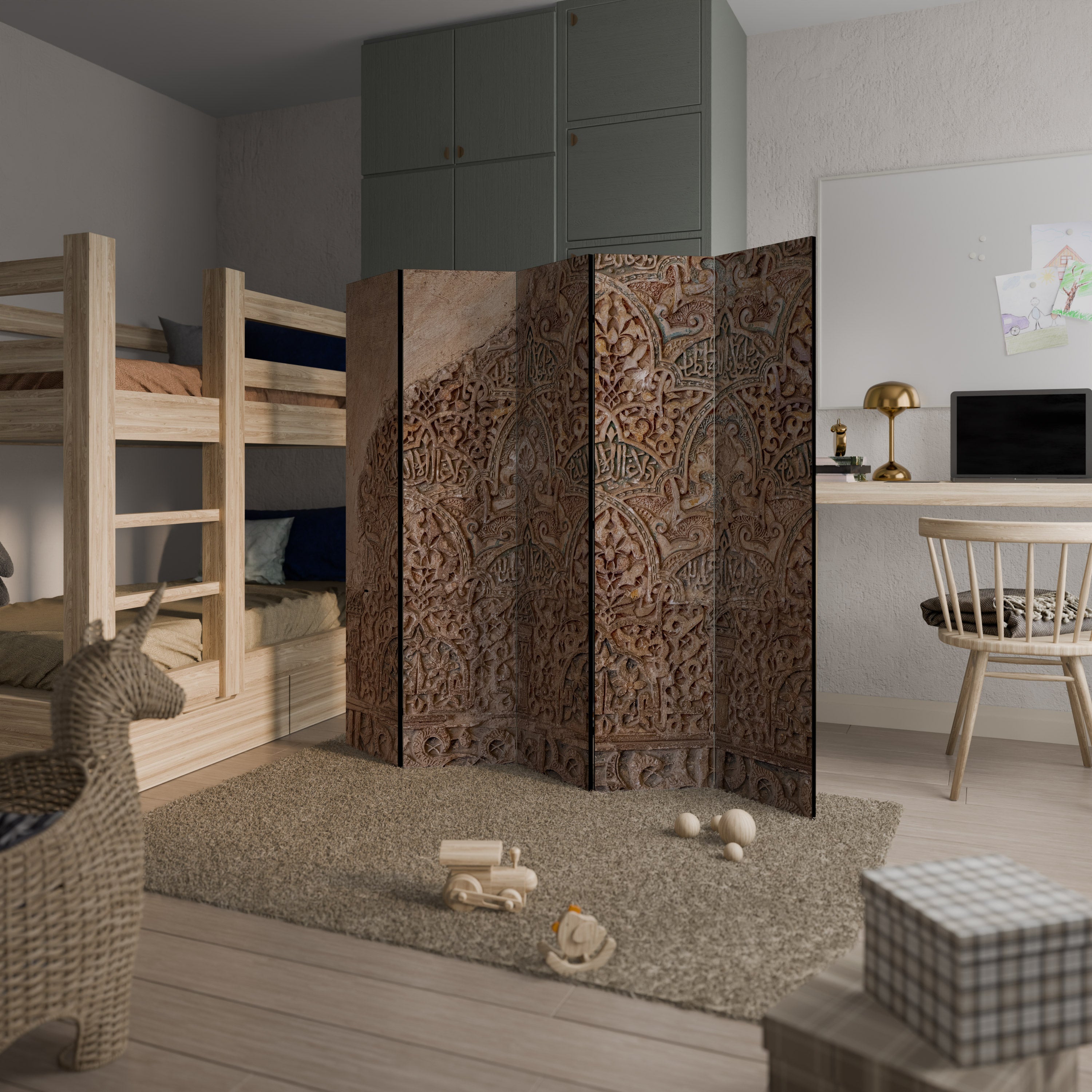 ARABESQUE WHISPERS Dekoracyjny parawan 5-skrzydłowy