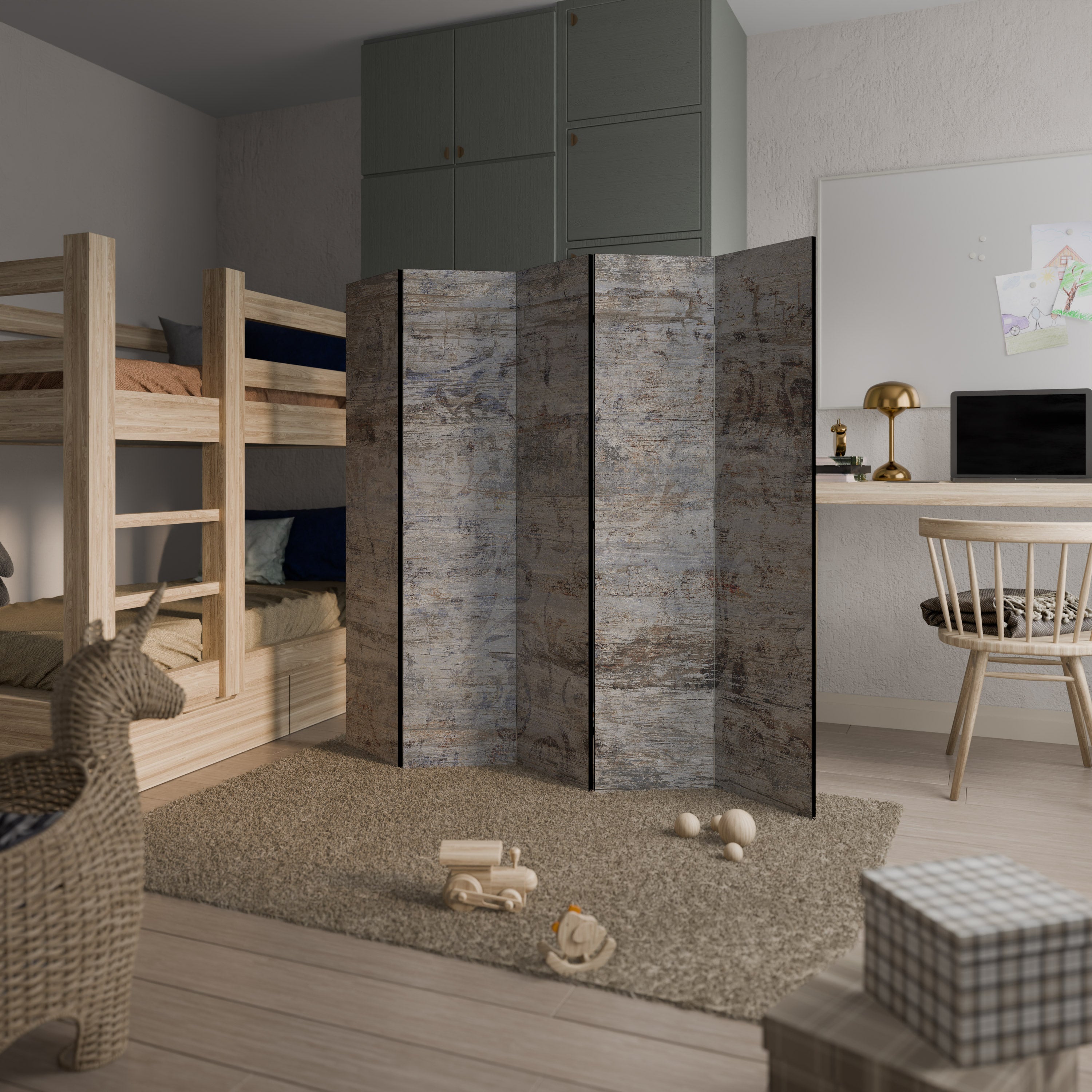 MYSTIC PATINA Dekoracyjny parawan 5-skrzydłowy