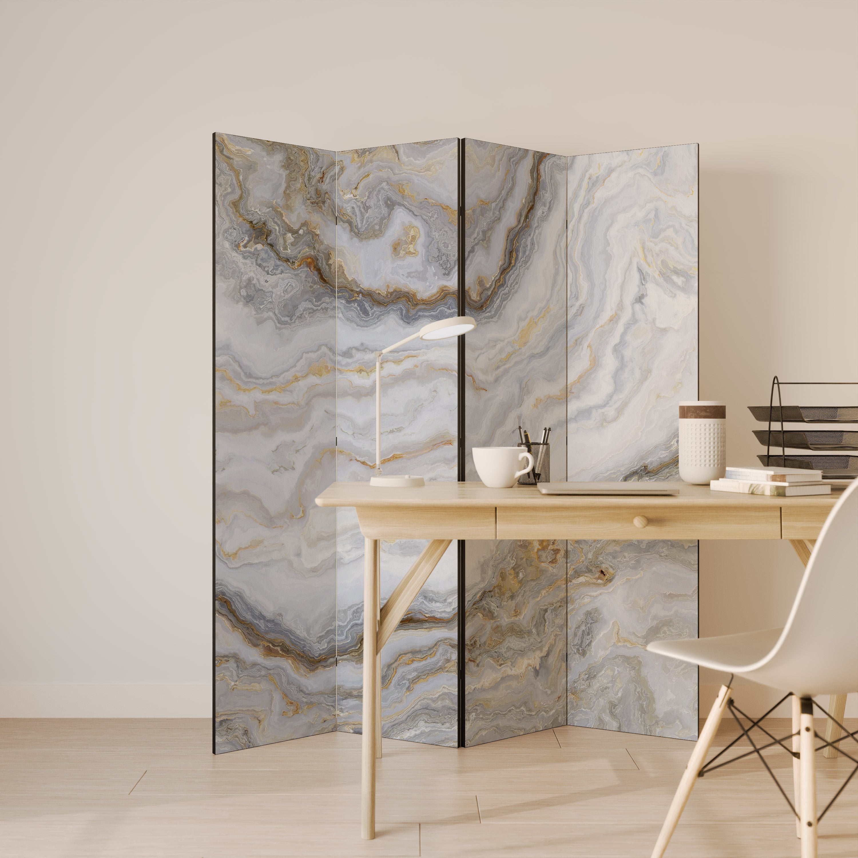 GOLDEN RIDGES Dekoracyjny parawan 4-skrzydłowy