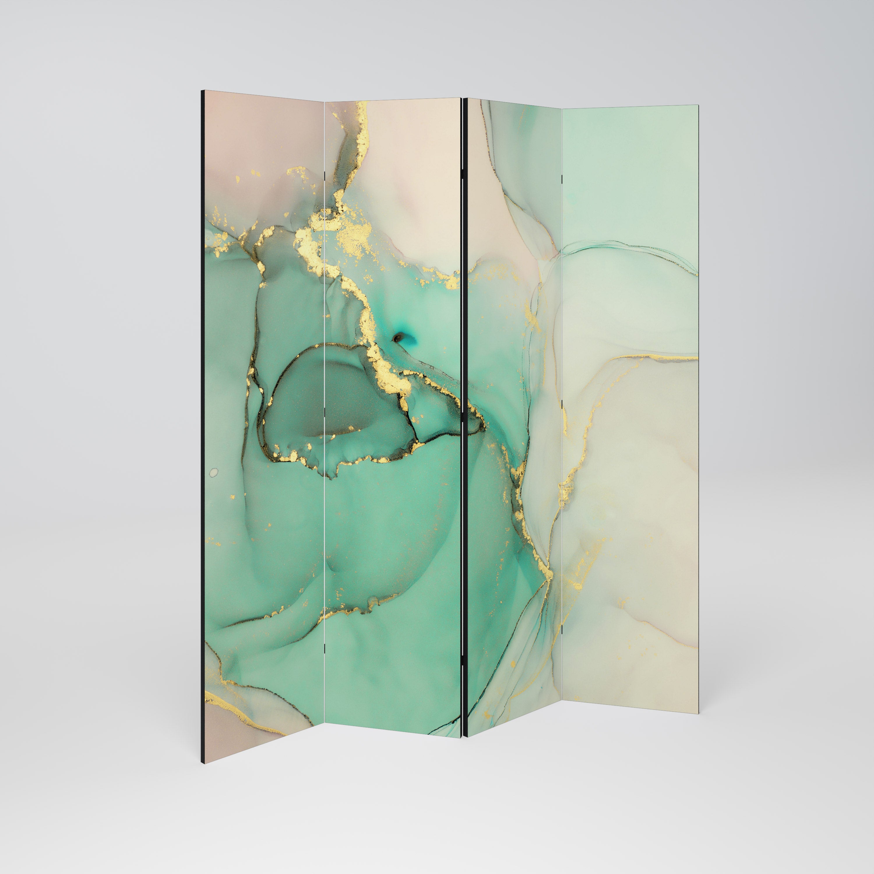 MARBLEIZED MYSTIQUE Dekoracyjny parawan 4-skrzydłowy