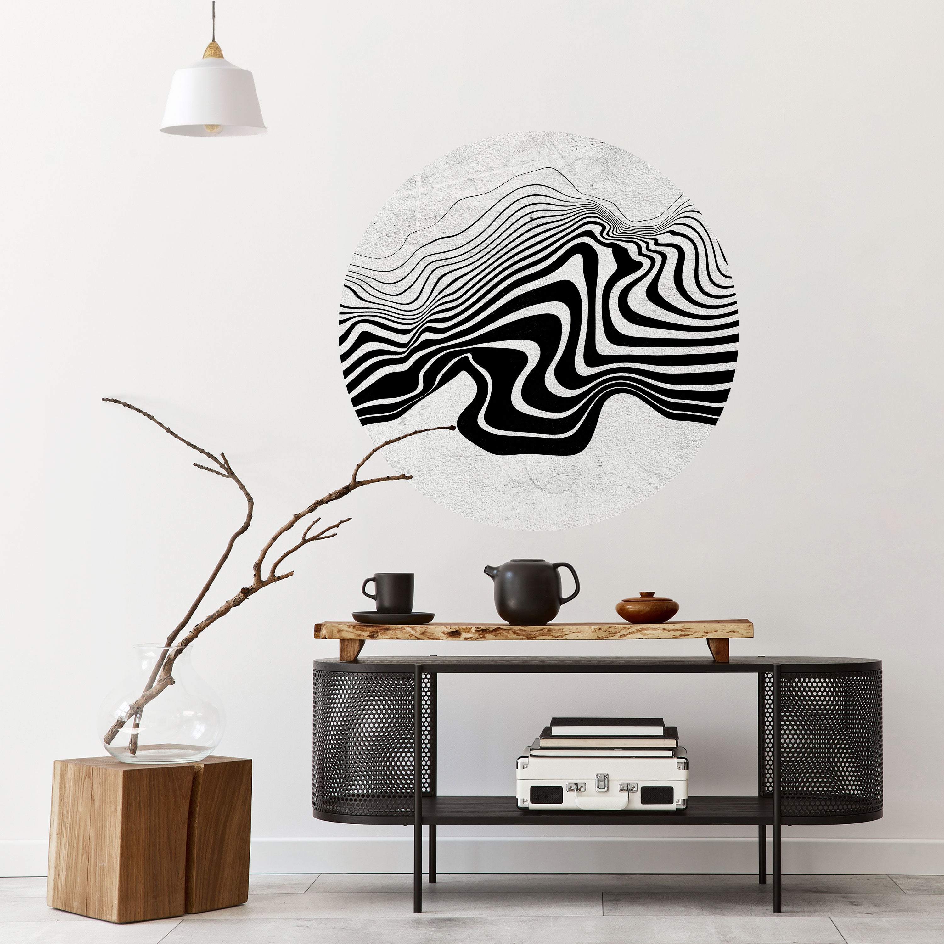 MONOCHROME MIRAGE Naklejka okrągła