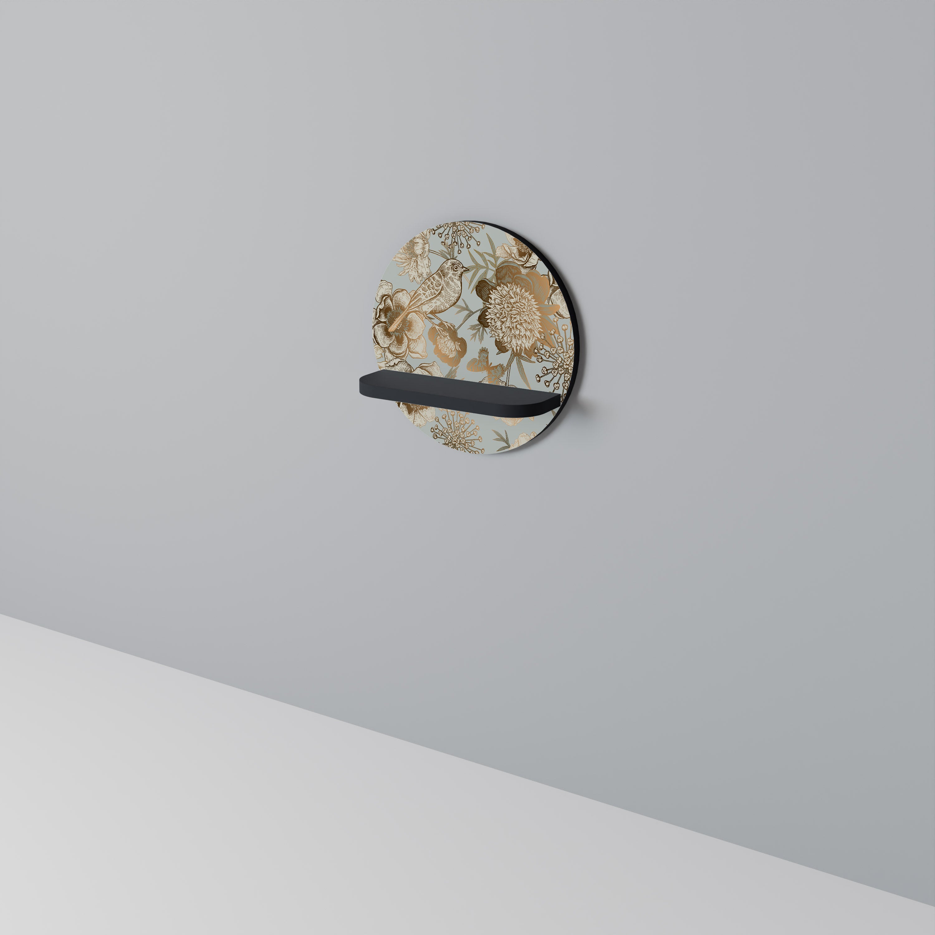 SUCCULENT WHIMSY Półka okrągła Czarna