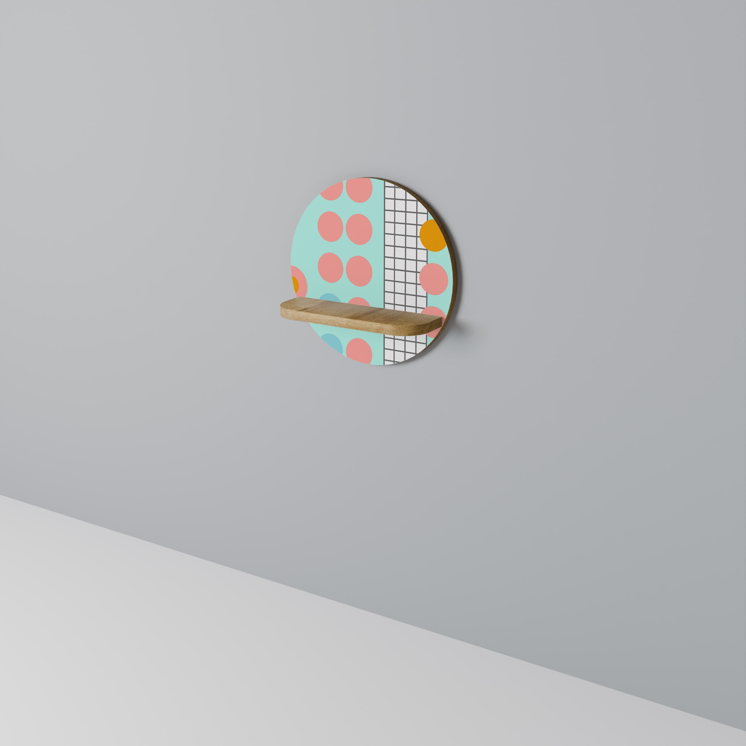 RETRO GRID Półka okrągła