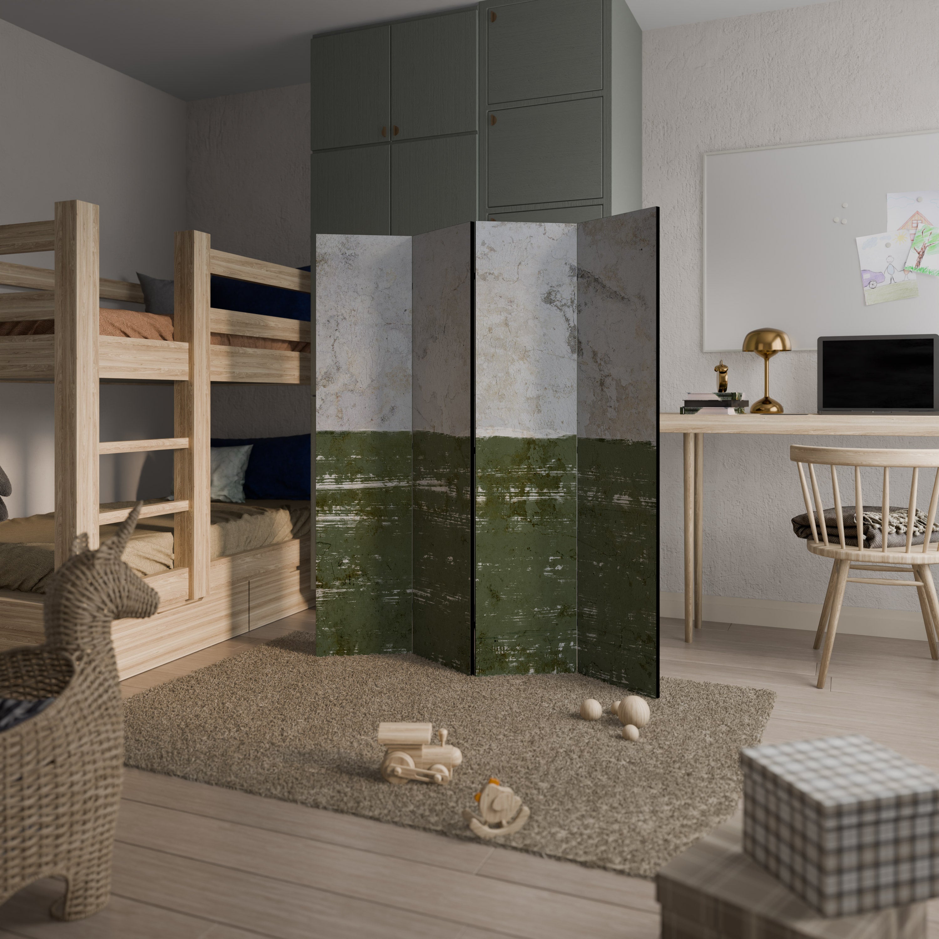 RUSTIC RADIANCE ASSEMBLED Dekoracyjny parawan 4-skrzydłowy