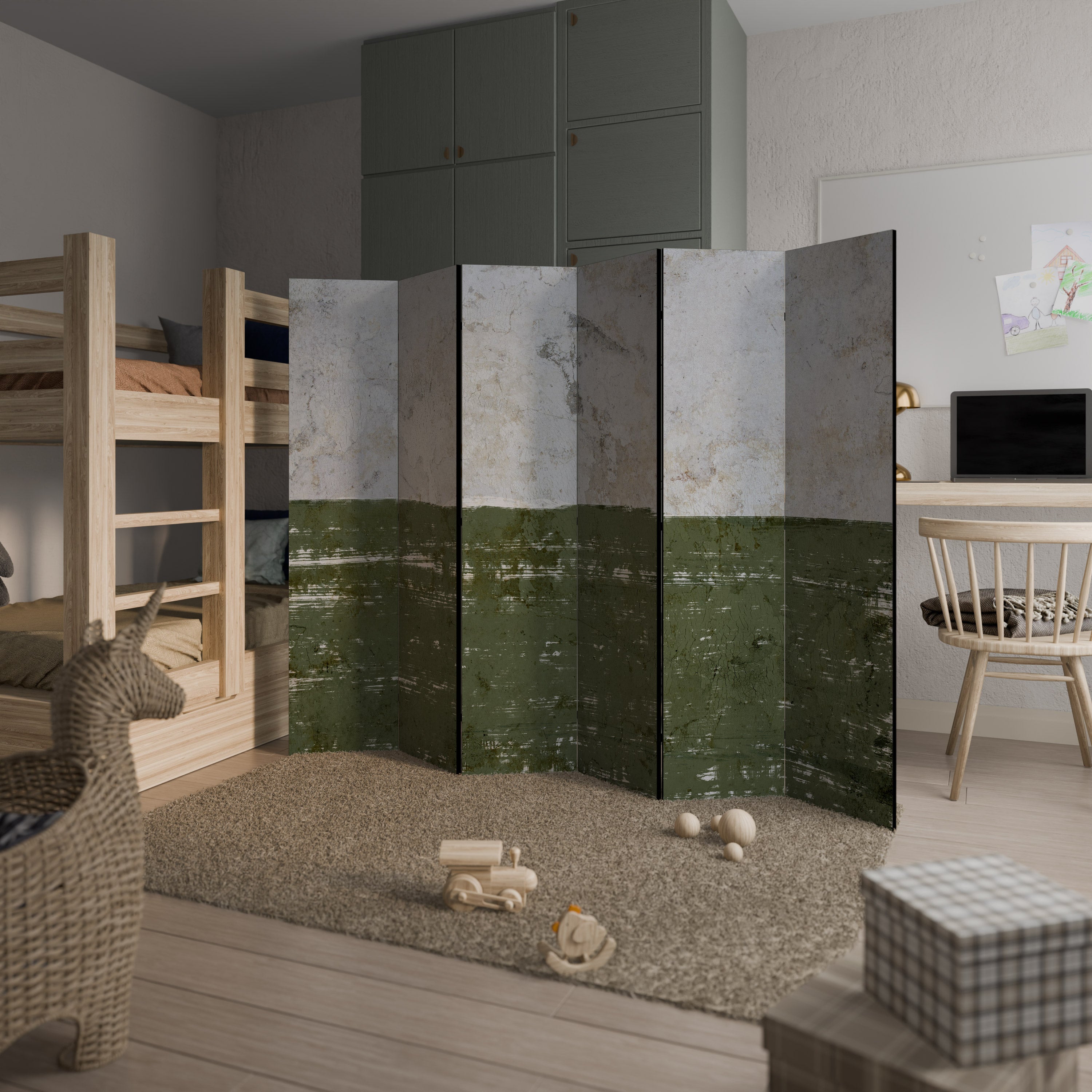 RUSTIC RADIANCE ASSEMBLED Dekoracyjny parawan 6-skrzydłowy