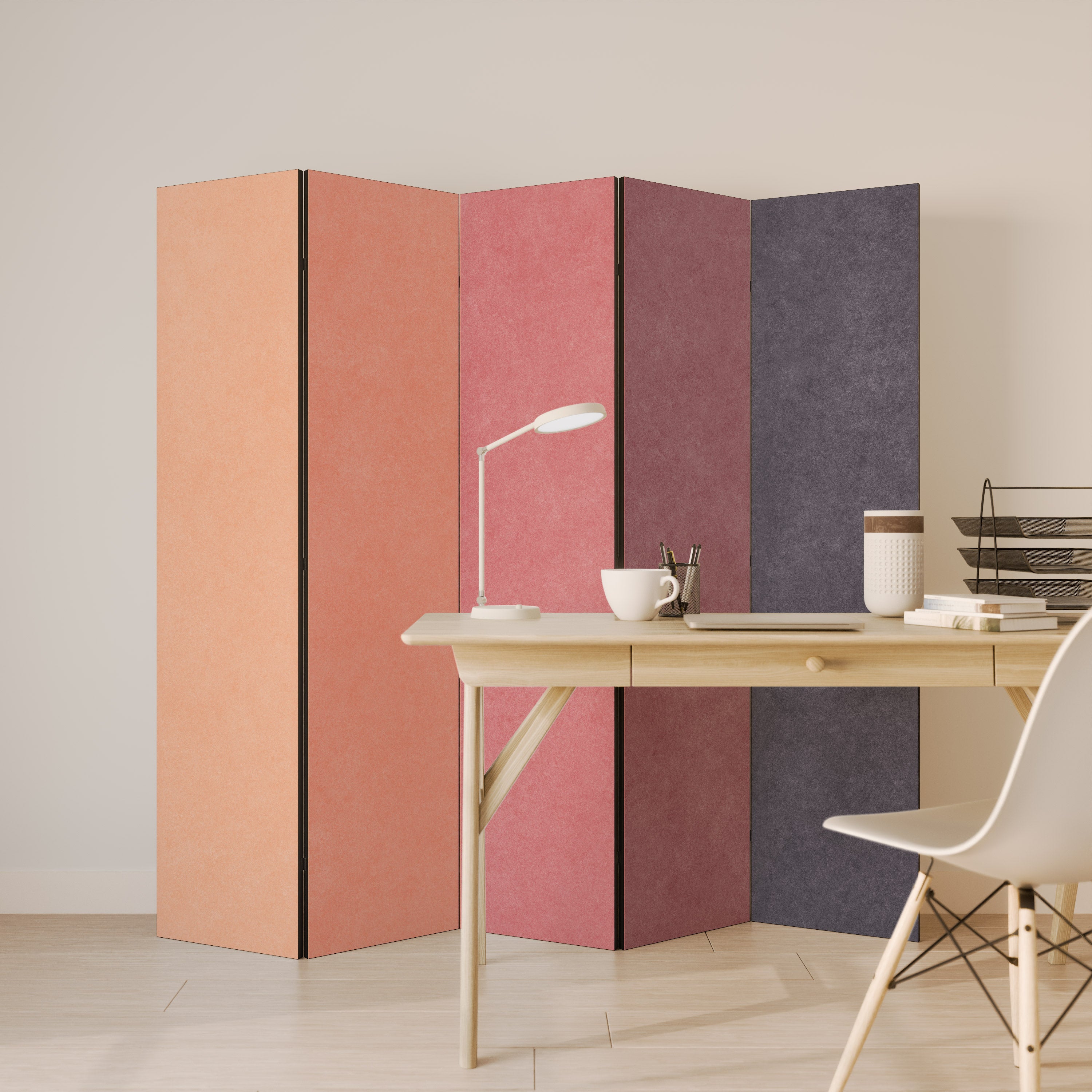 SMELLS LIKE PINK SPIRIT Dekoracyjny parawan 5-skrzydłowy