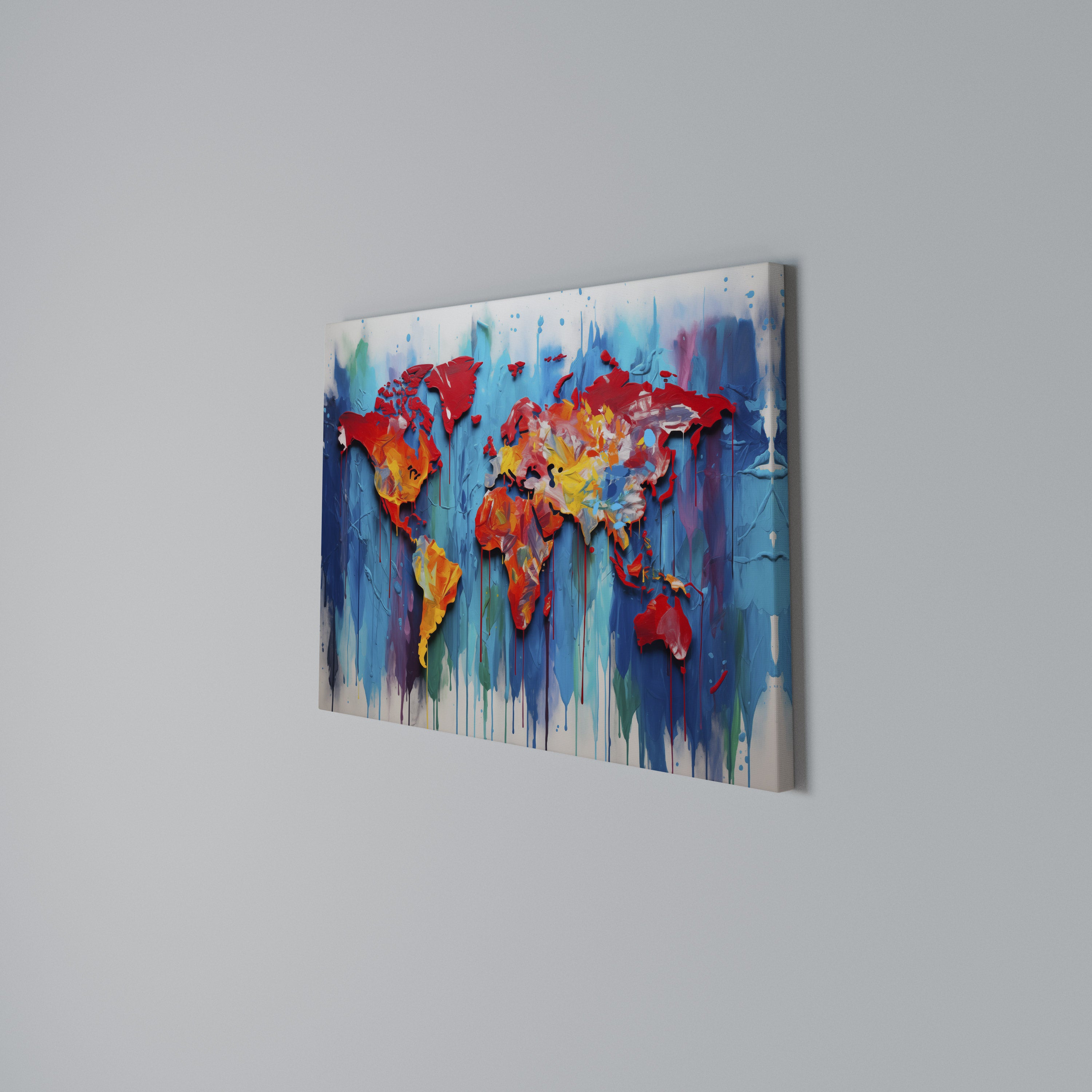 COLORFUL WORLD MAP Poziomy obraz na płótnie