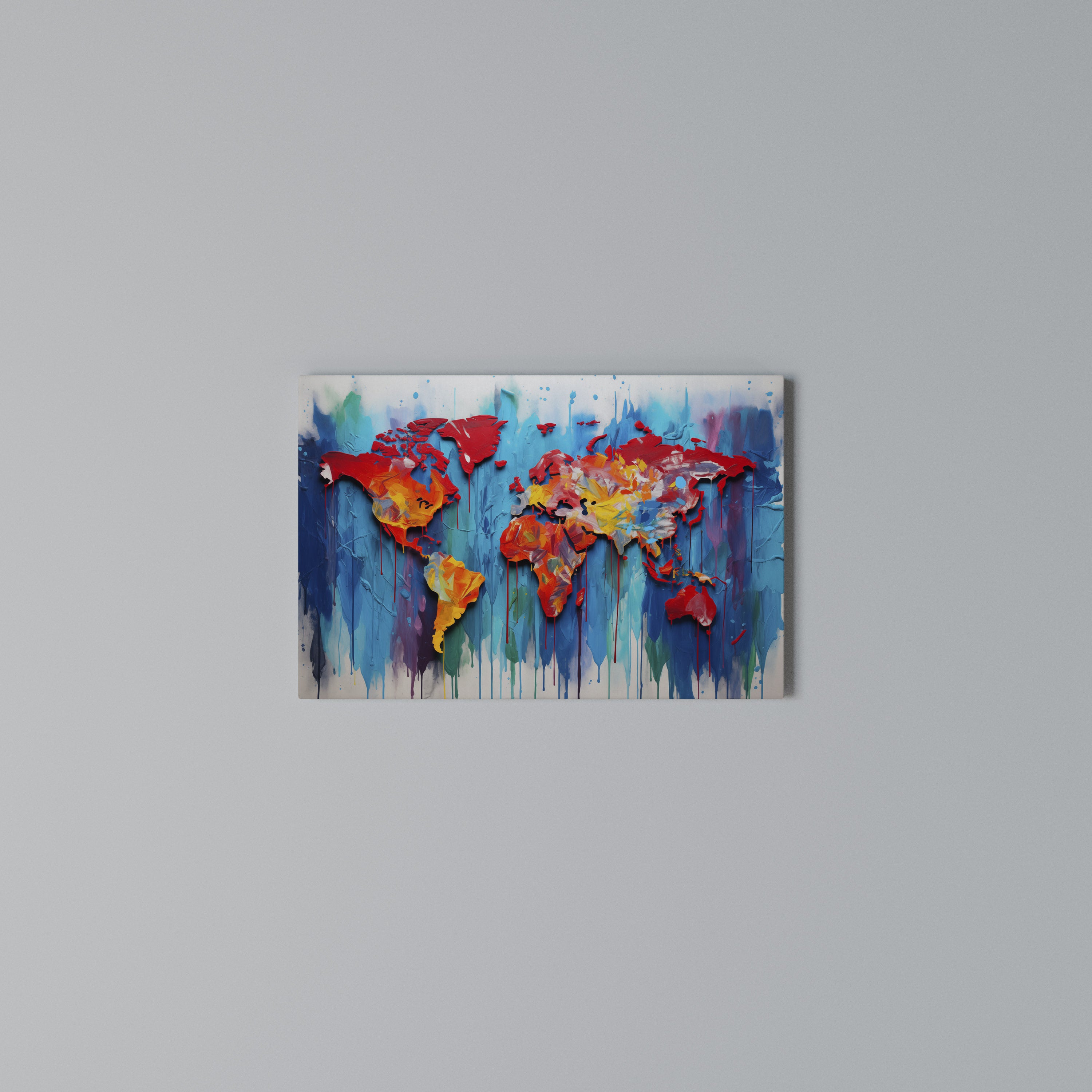COLORFUL WORLD MAP Poziomy obraz na płótnie