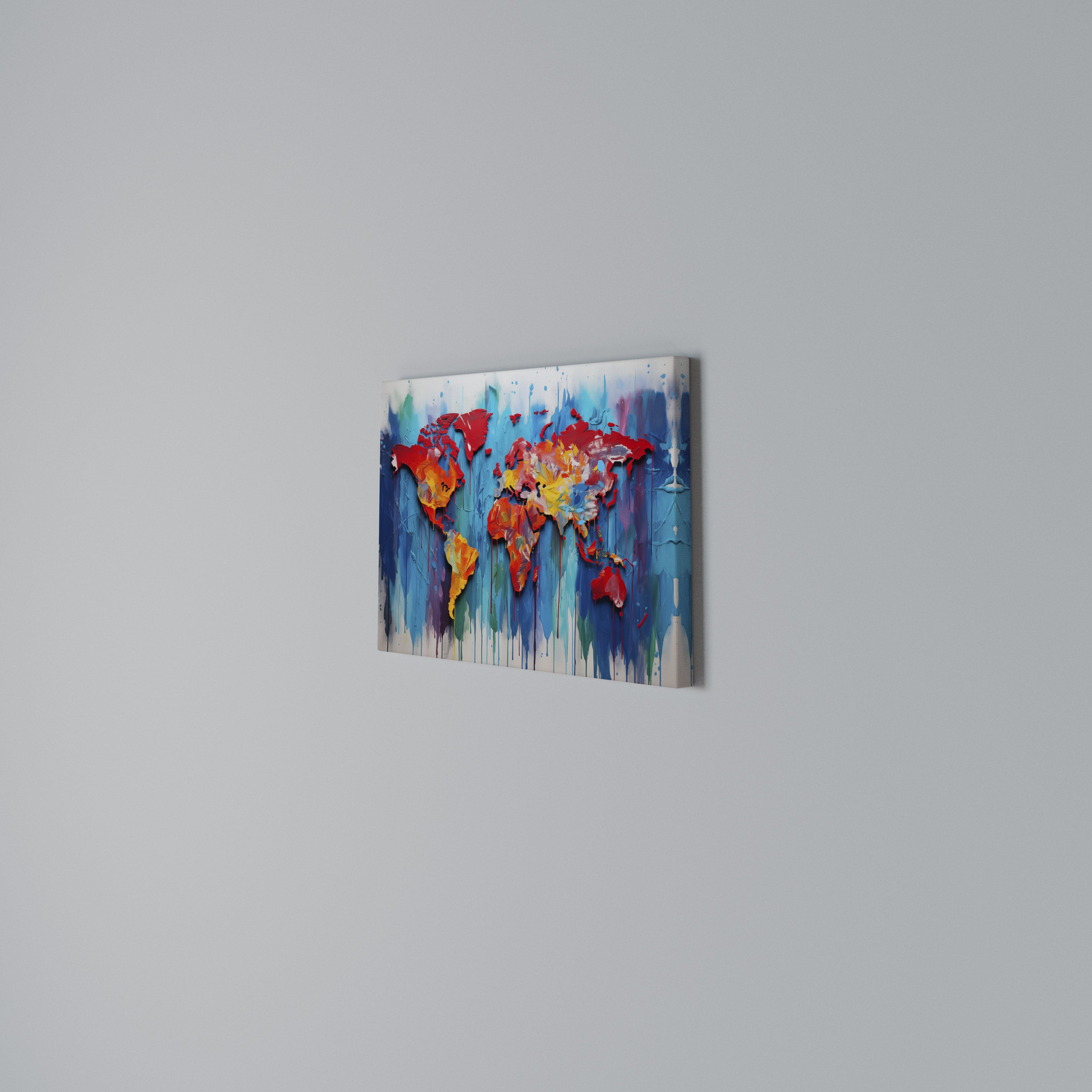 COLORFUL WORLD MAP Poziomy obraz na płótnie