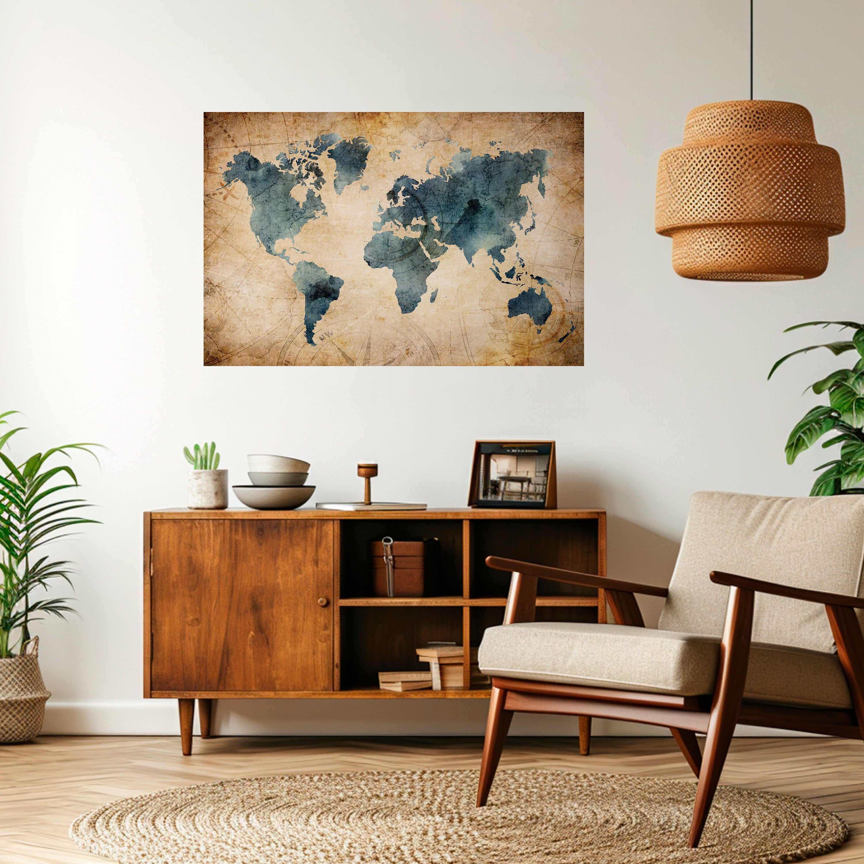 VINTAGE WORLDVIEW Naklejka/Plakat poziomy