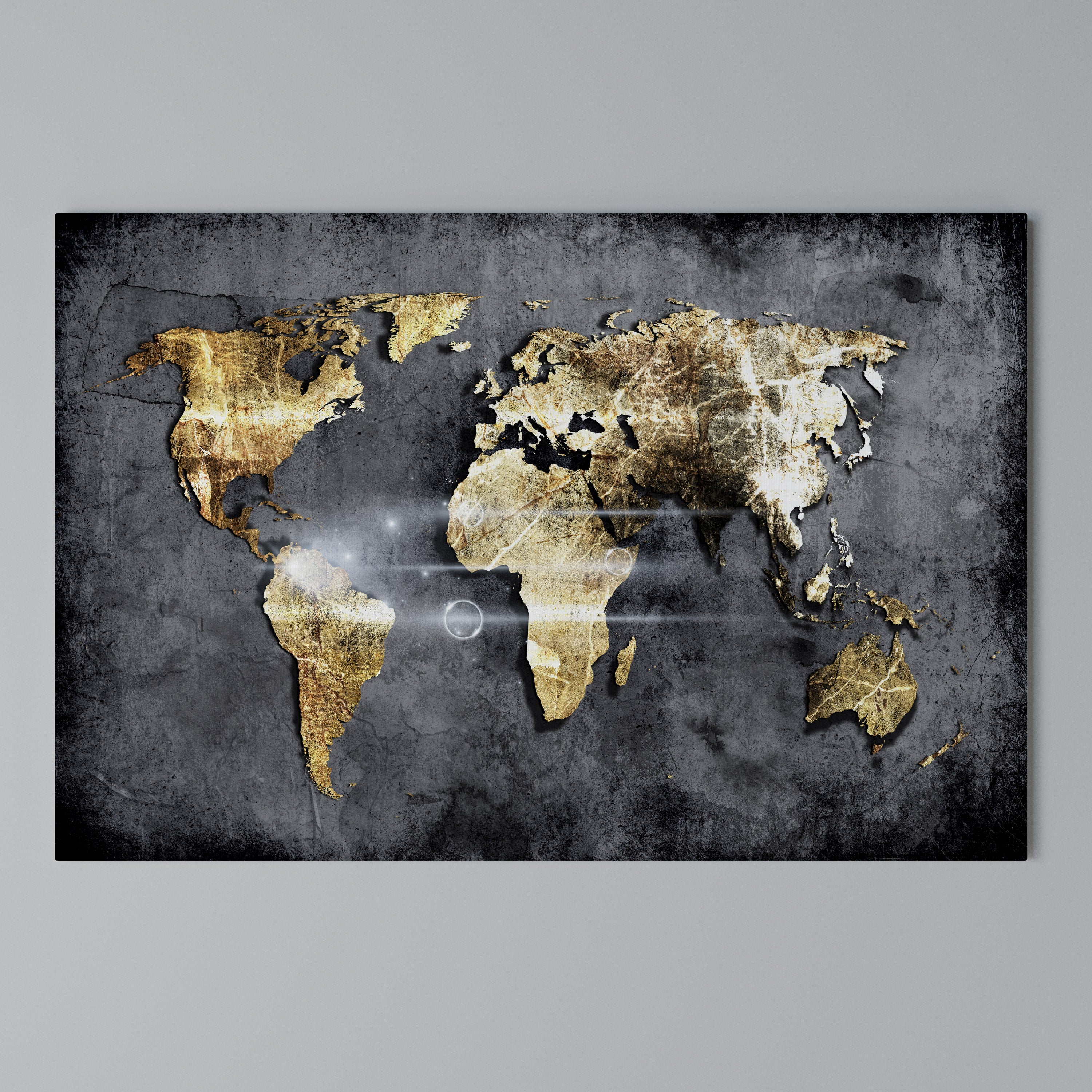 SHIMMERING EARTH MAP Poziomy obraz na płótnie