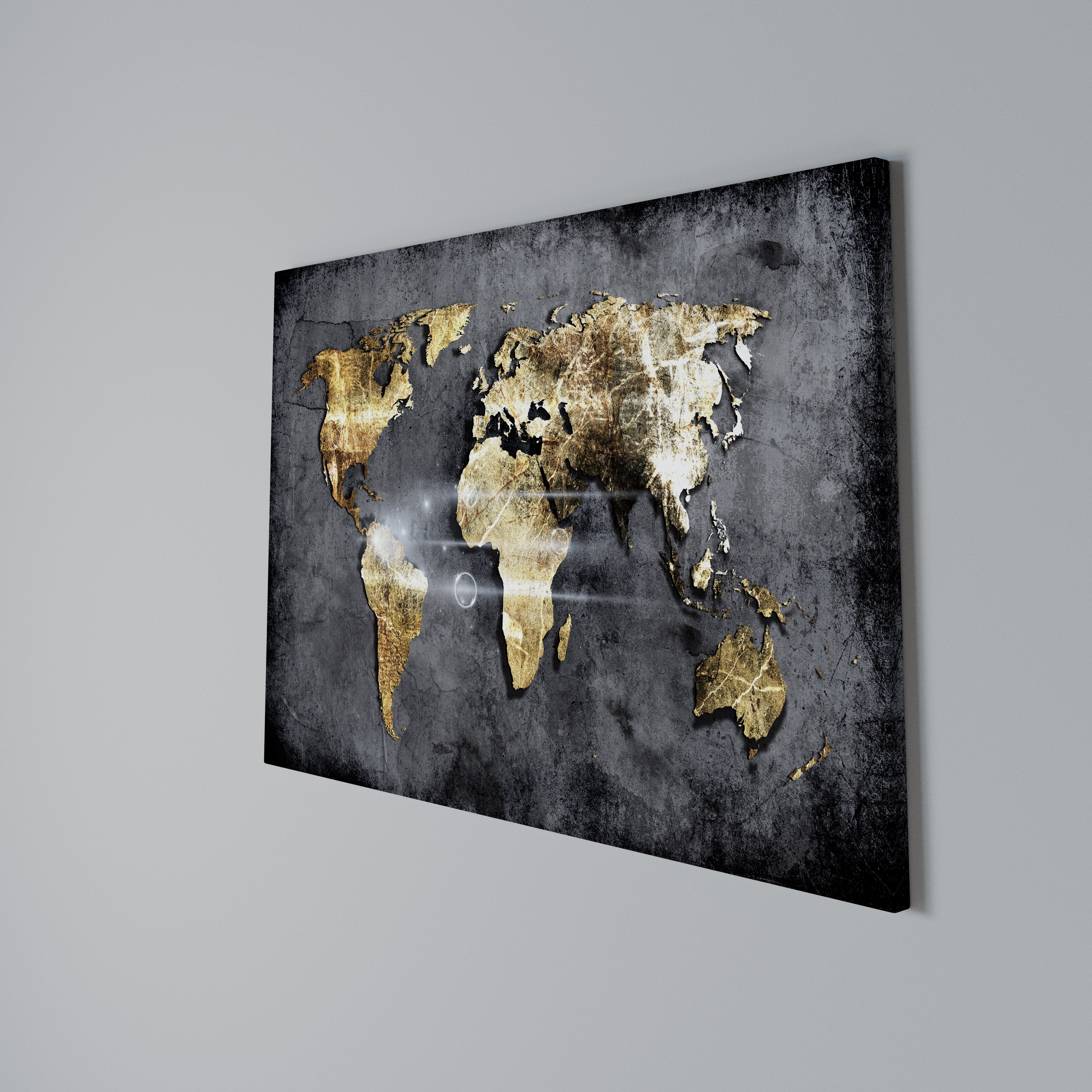 SHIMMERING EARTH MAP Poziomy obraz na płótnie