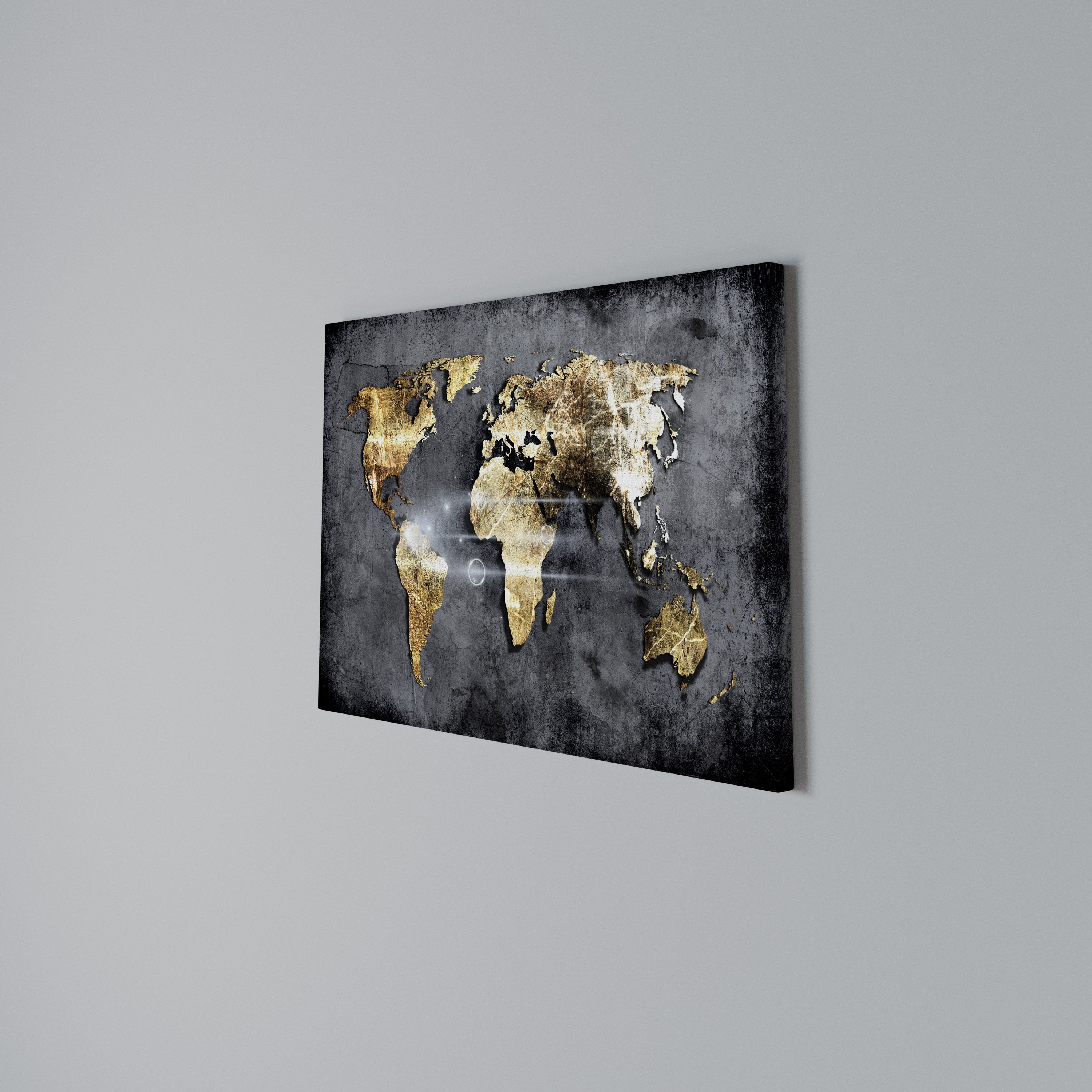 SHIMMERING EARTH MAP Poziomy obraz na płótnie