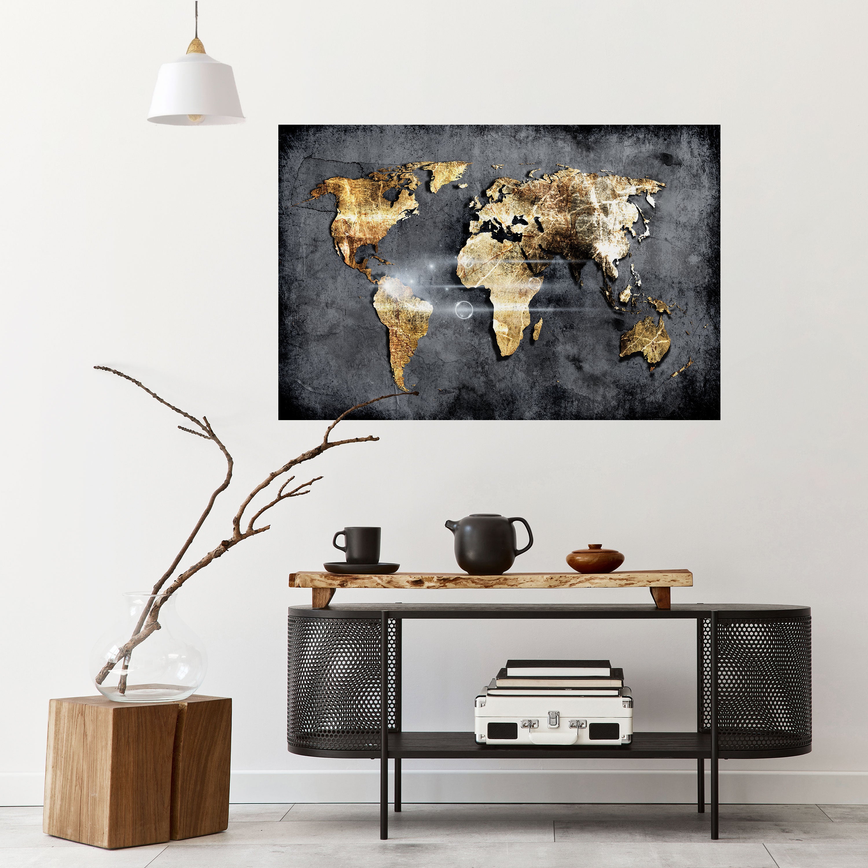 SHIMMERING EARTH MAP Naklejka/Plakat poziomy