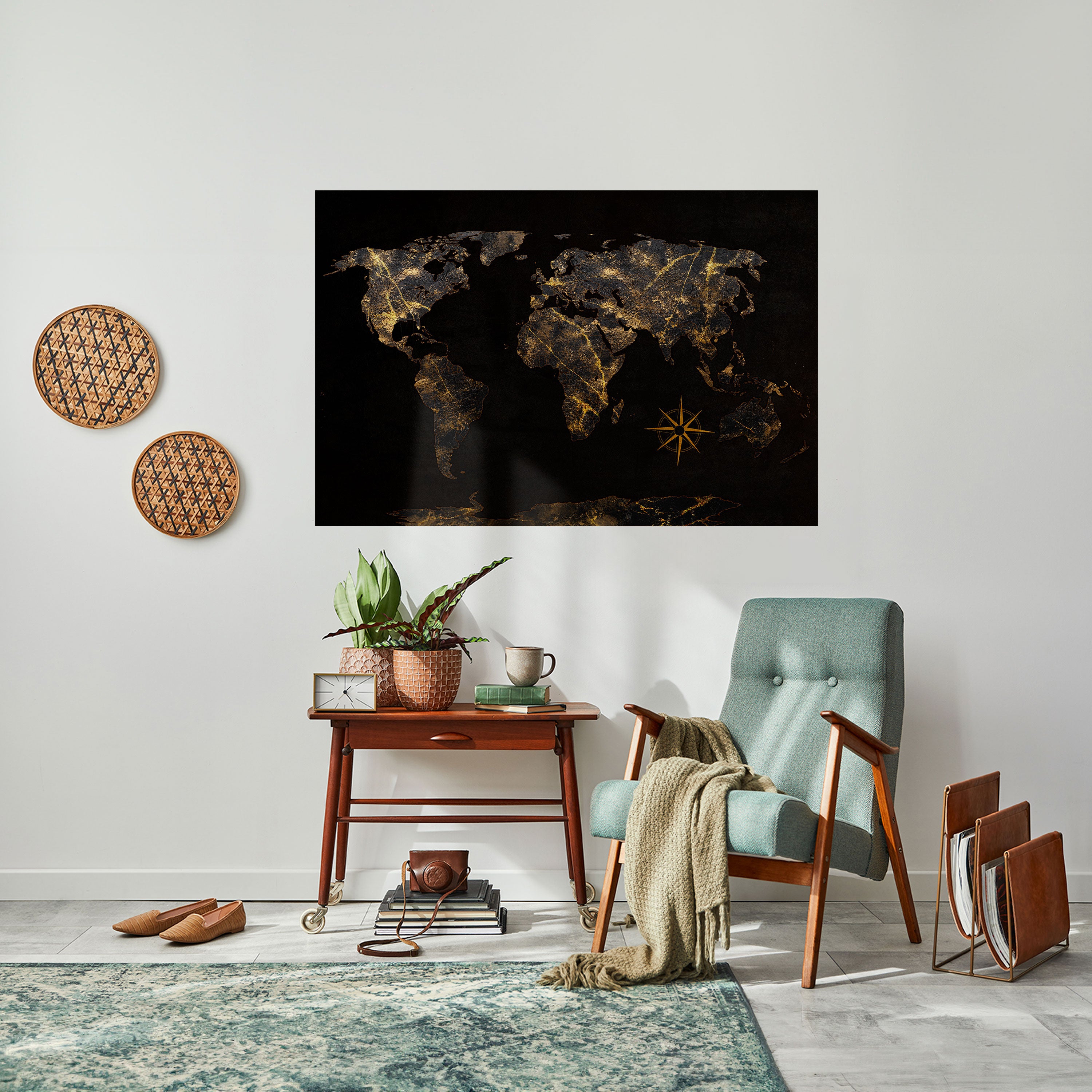 GOLDEN GEOGRAPHY Naklejka/Plakat poziomy