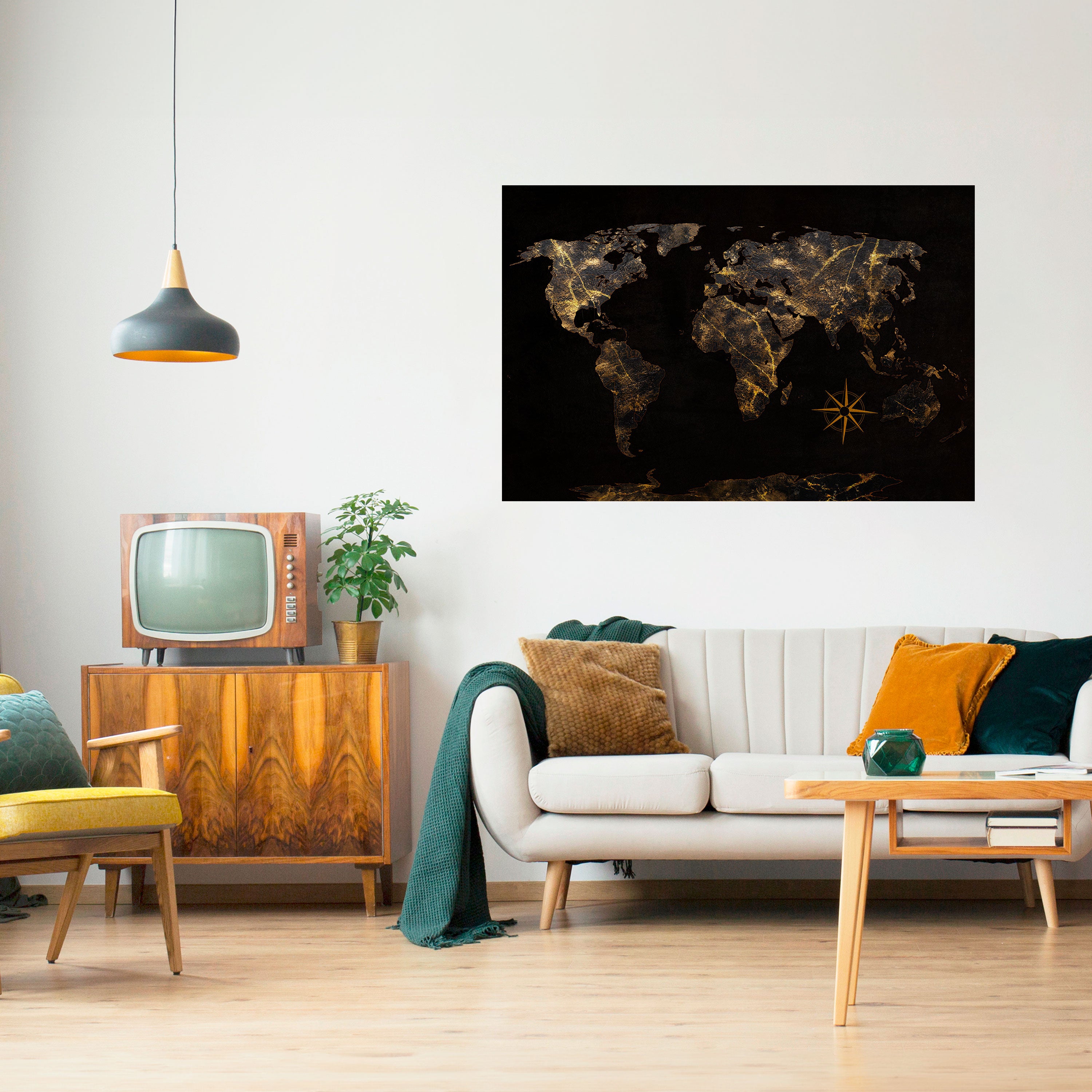 GOLDEN GEOGRAPHY Naklejka/Plakat poziomy