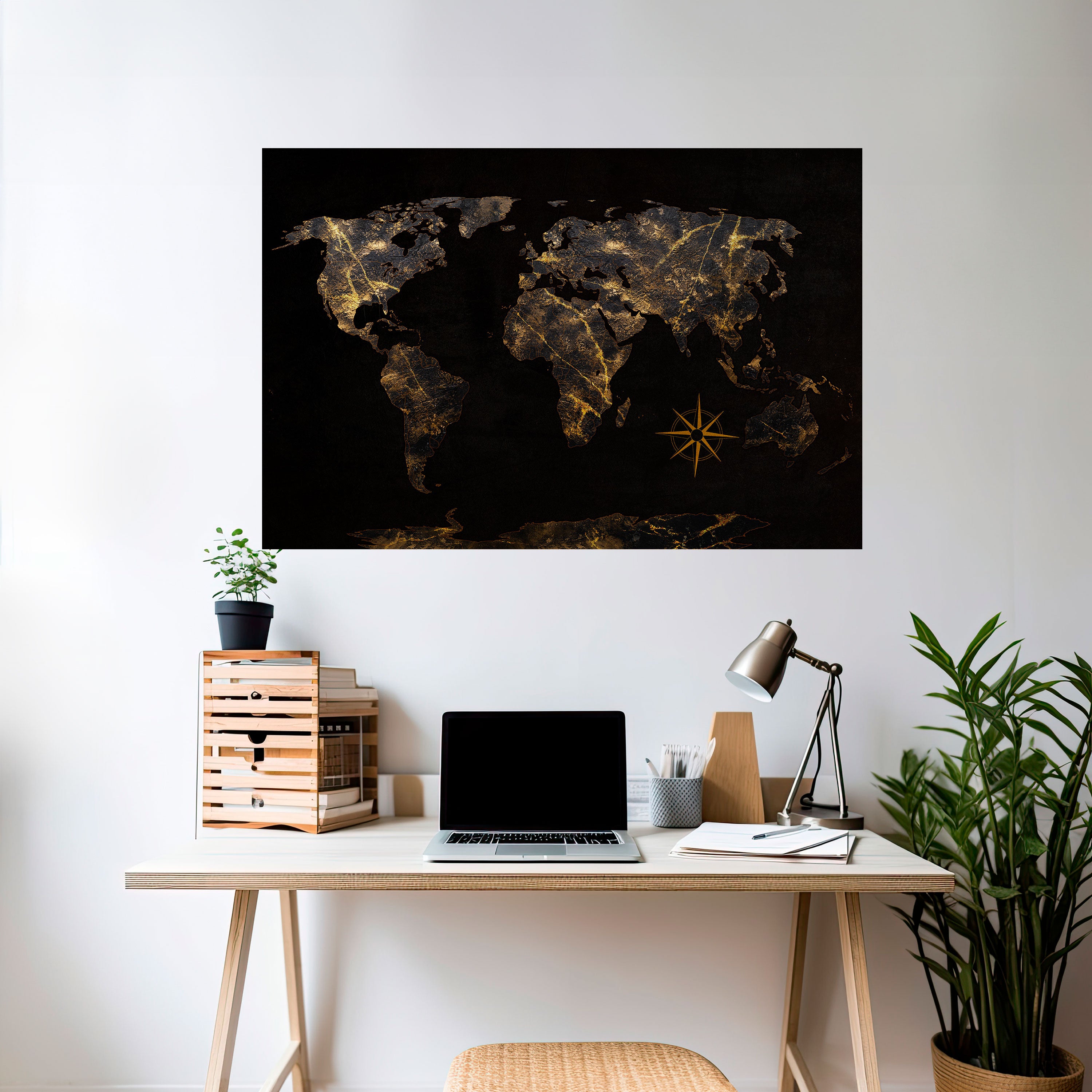 GOLDEN GEOGRAPHY Naklejka/Plakat poziomy