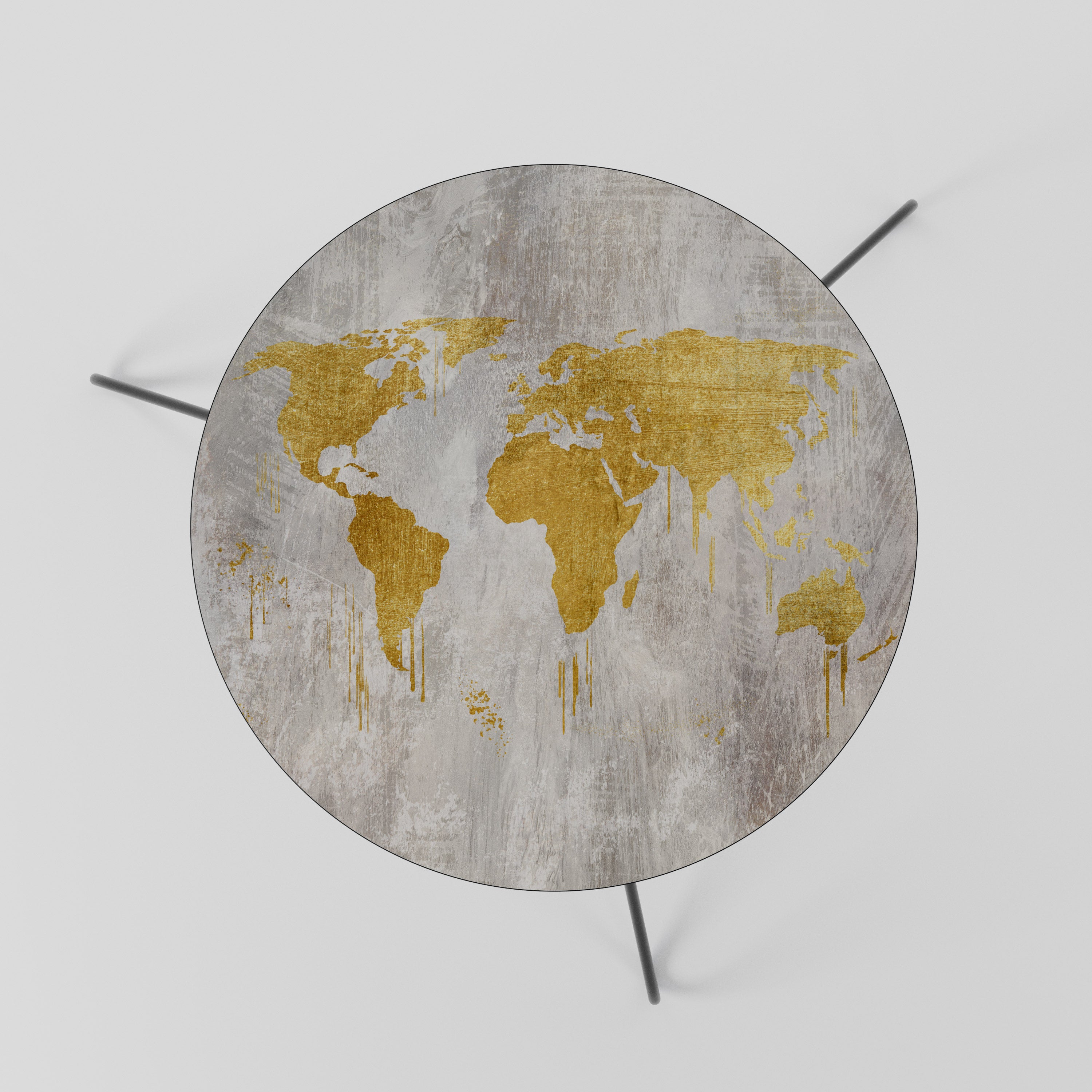 METALLIC WORLDVIEW MAP Stolik kawowy mały