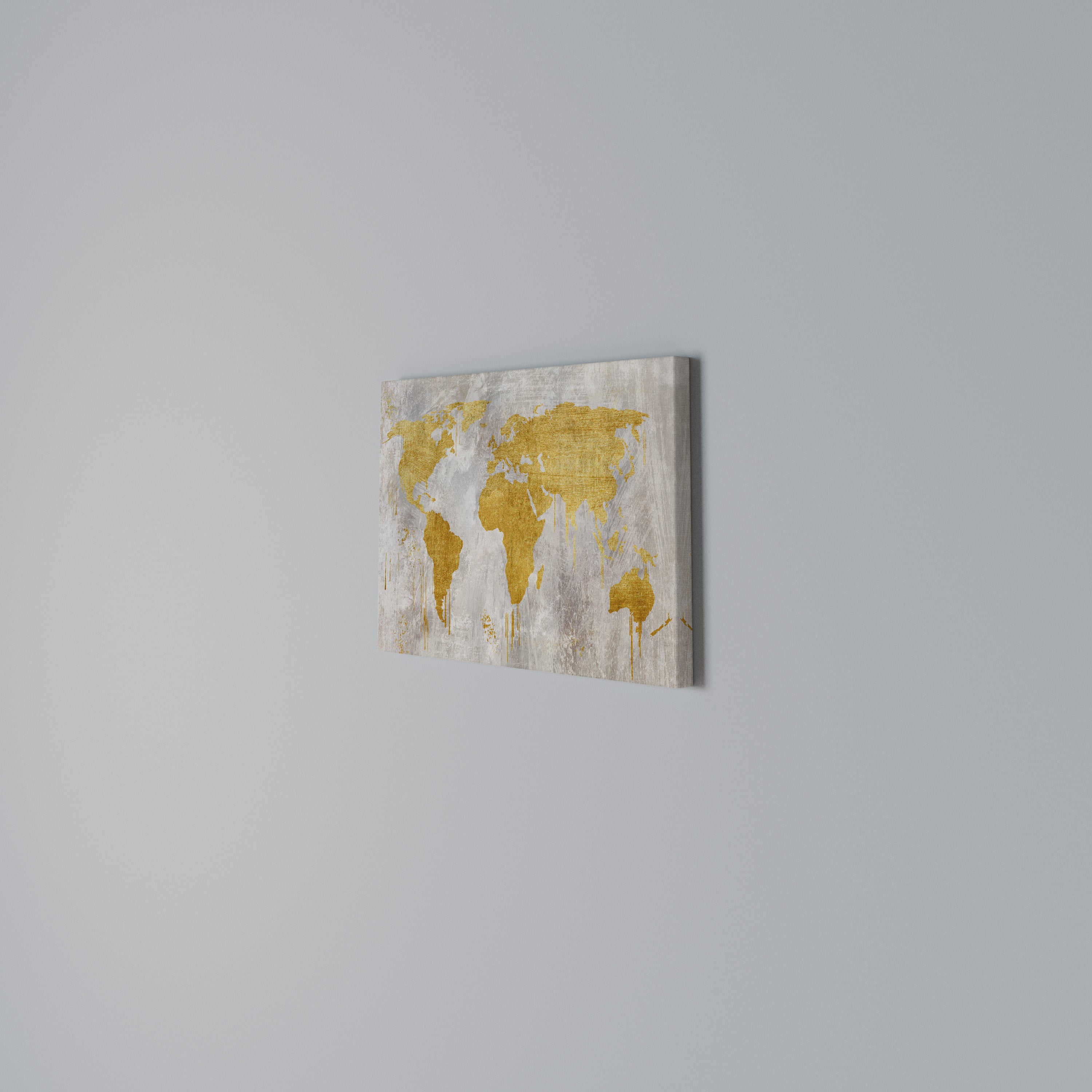 METALLIC WORLDVIEW MAP Poziomy obraz na płótnie