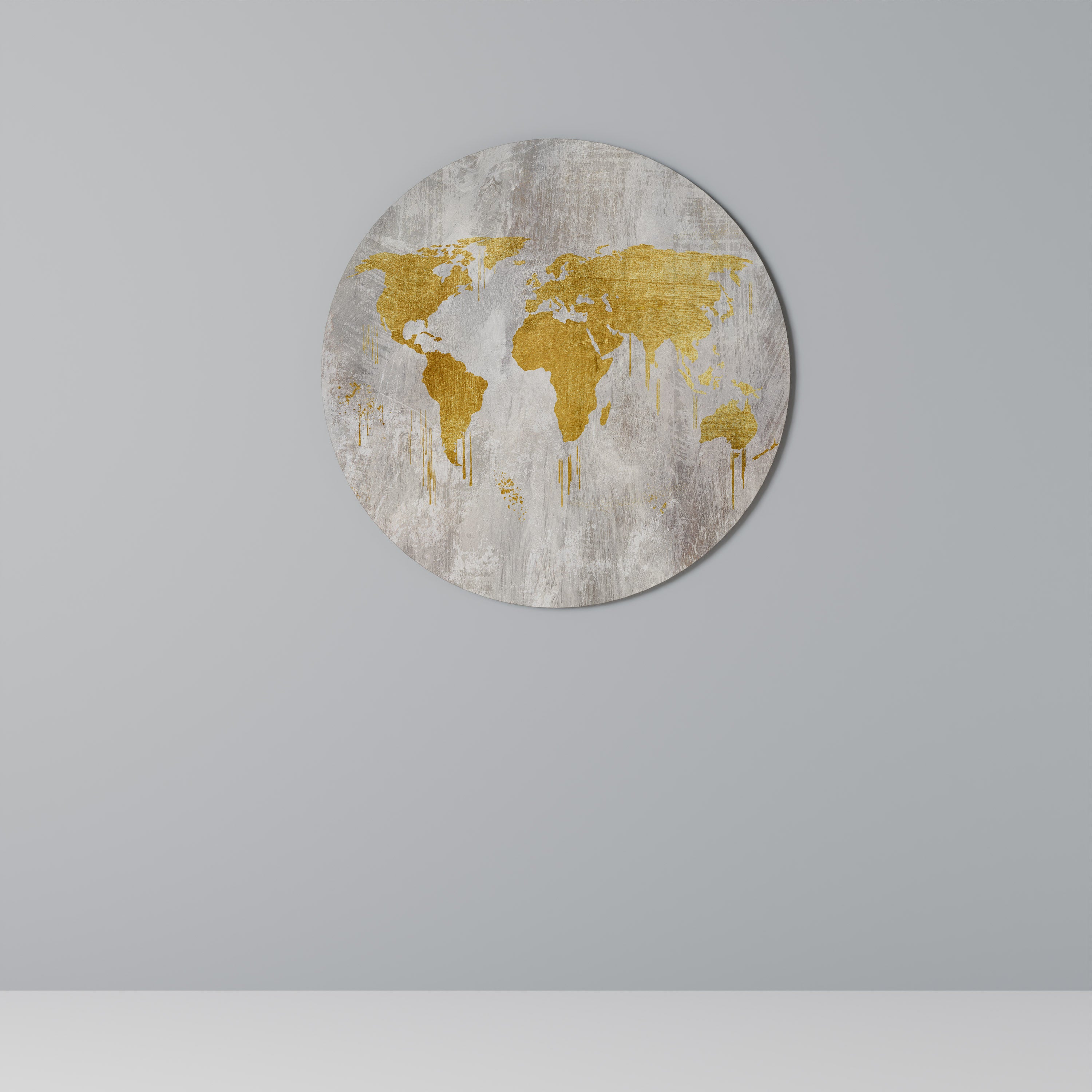 METALLIC WORLDVIEW MAP Obraz okrągły