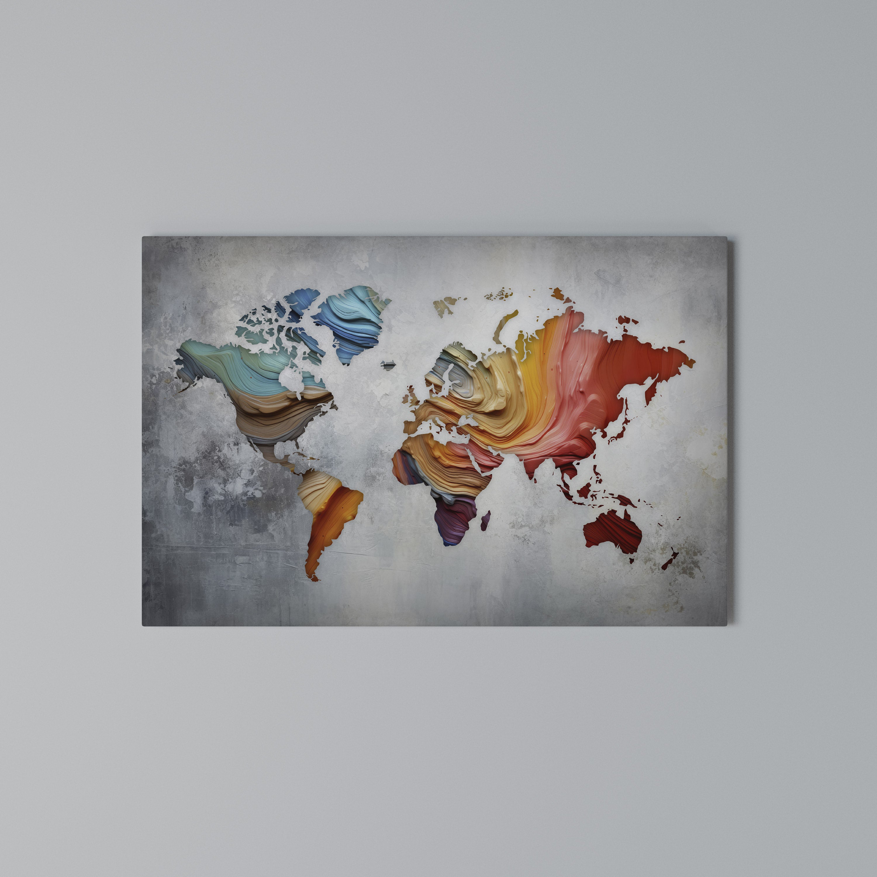 PAINTED CONTINENTS Poziomy obraz na płótnie