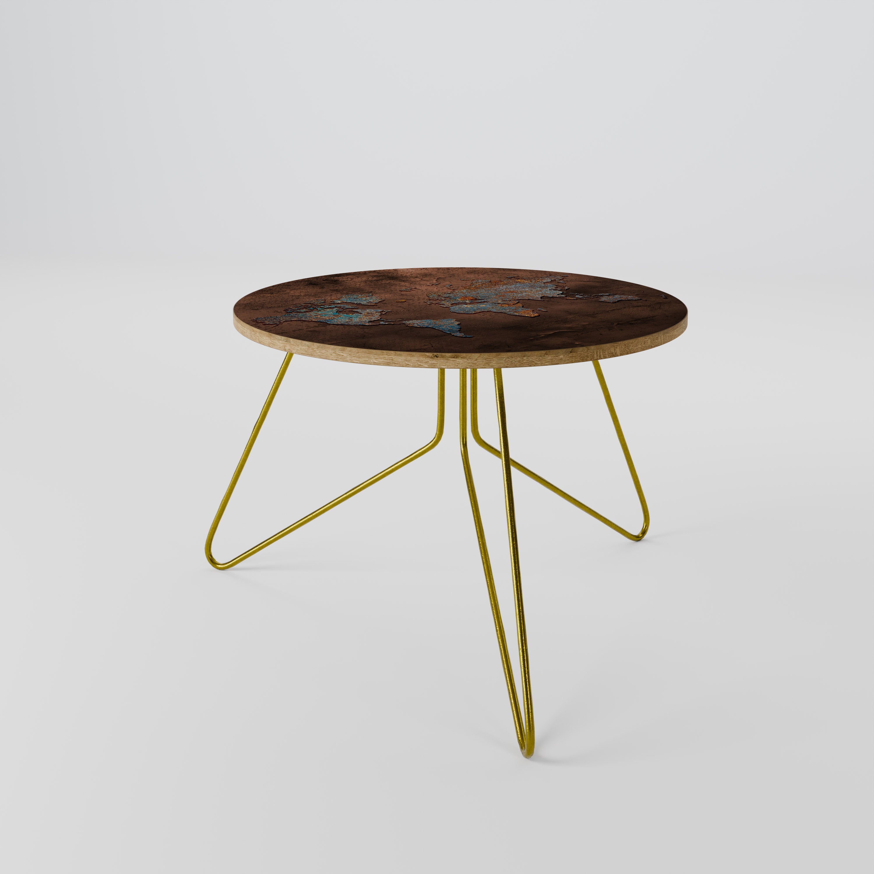 METALLIC MAP OF MEMORIES Stolik kawowy mały