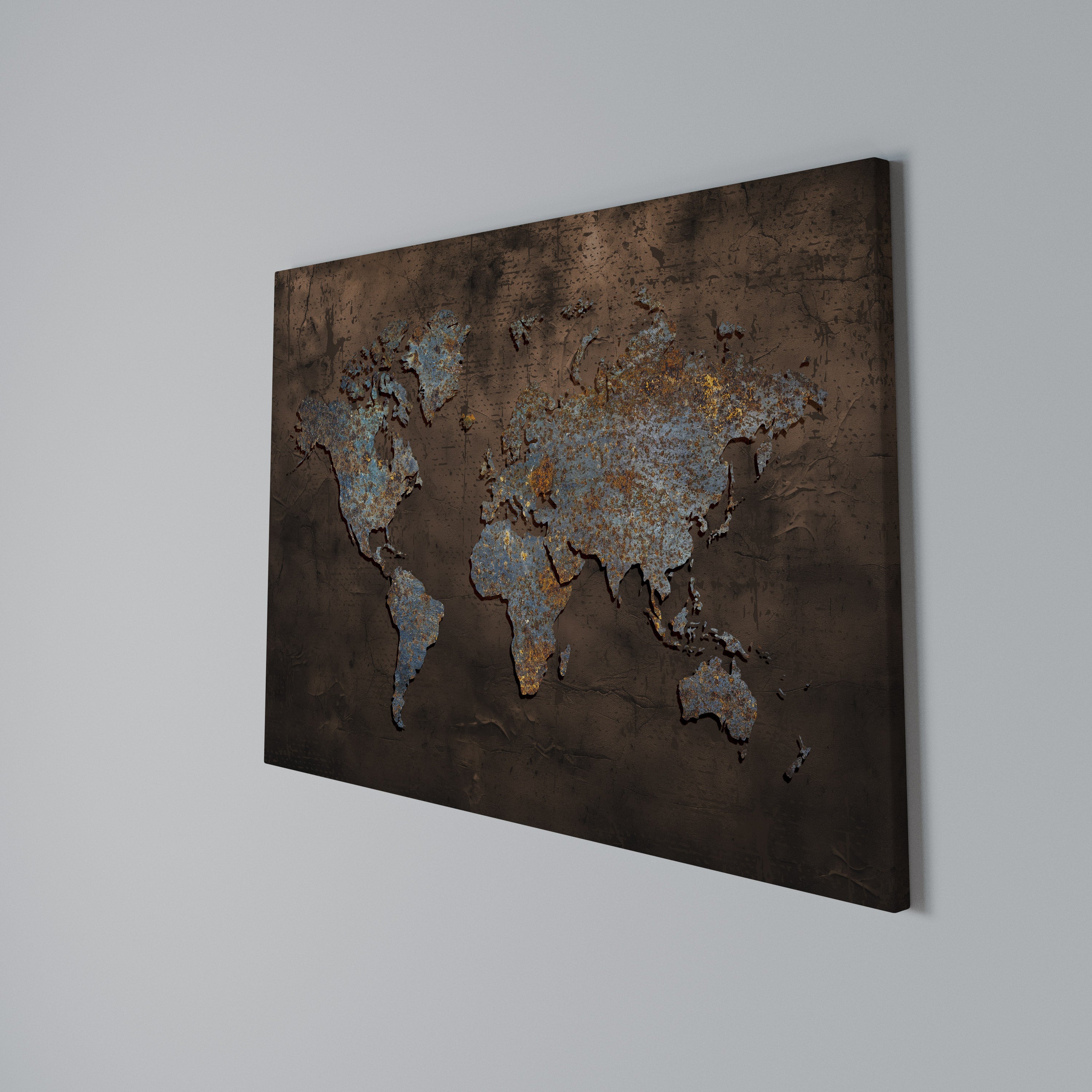 METALLIC MAP OF MEMORIES Poziomy obraz na płótnie