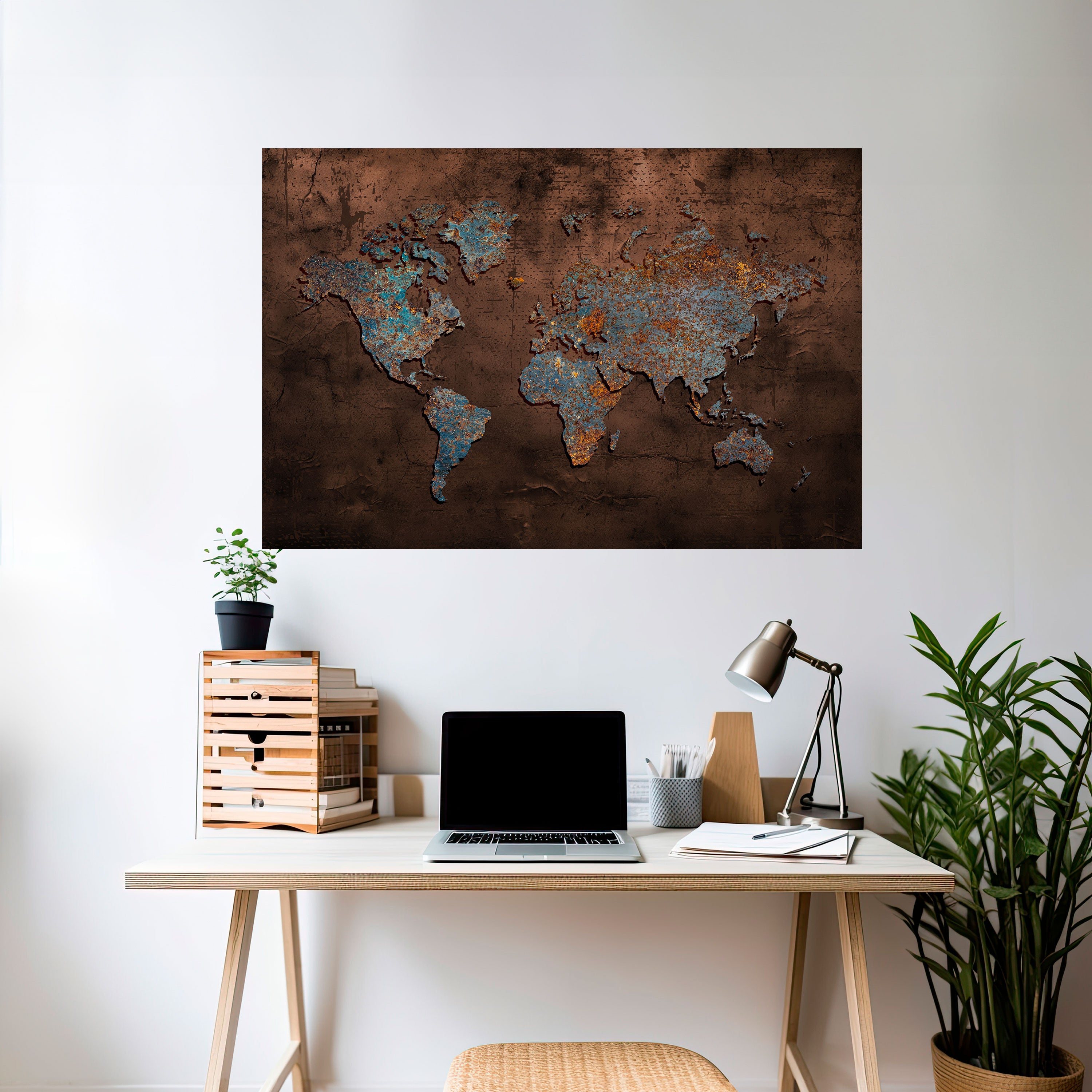 METALLIC MAP OF MEMORIES Naklejka/Plakat poziomy