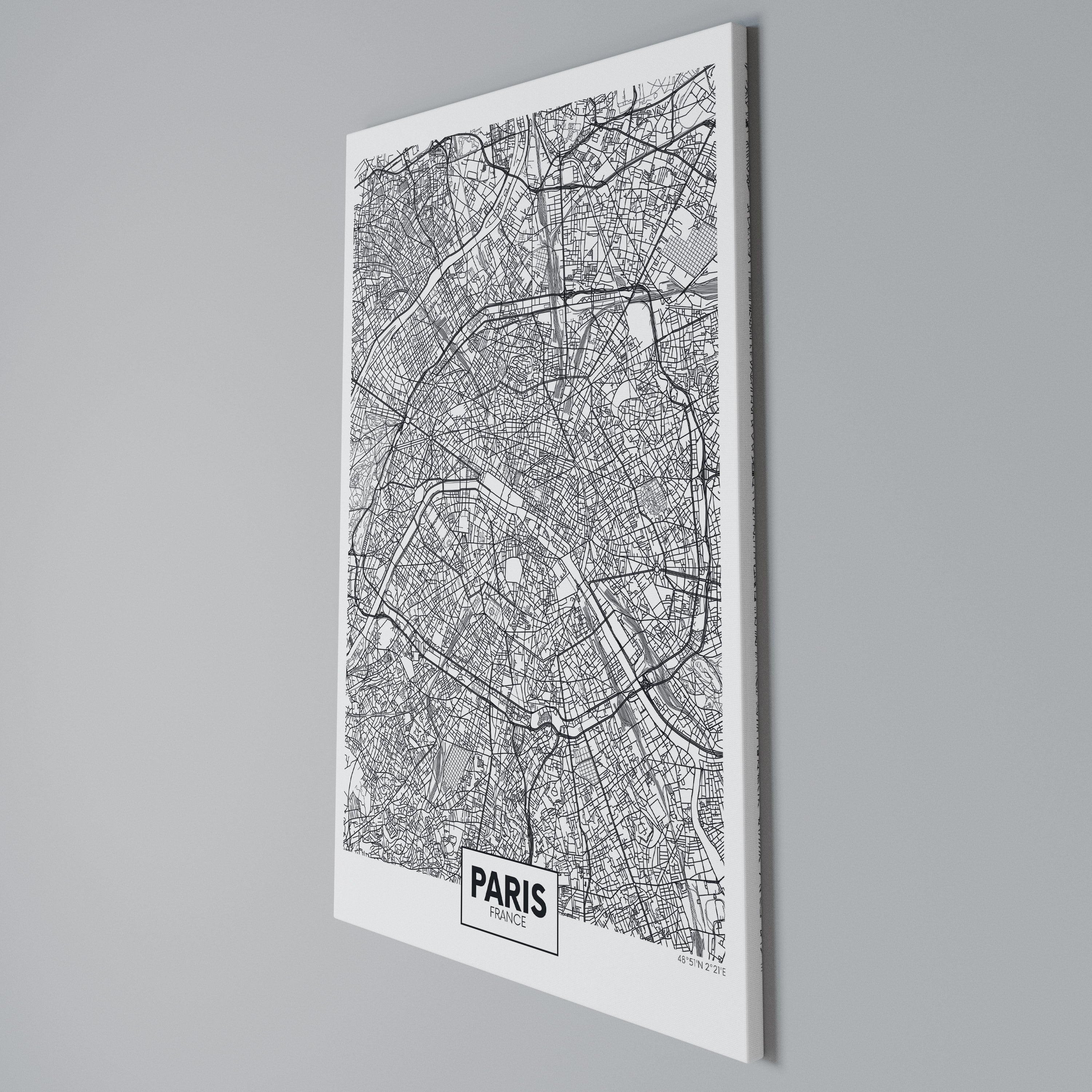 PARIS TOWN PLAN Pionowy obraz na płótnie