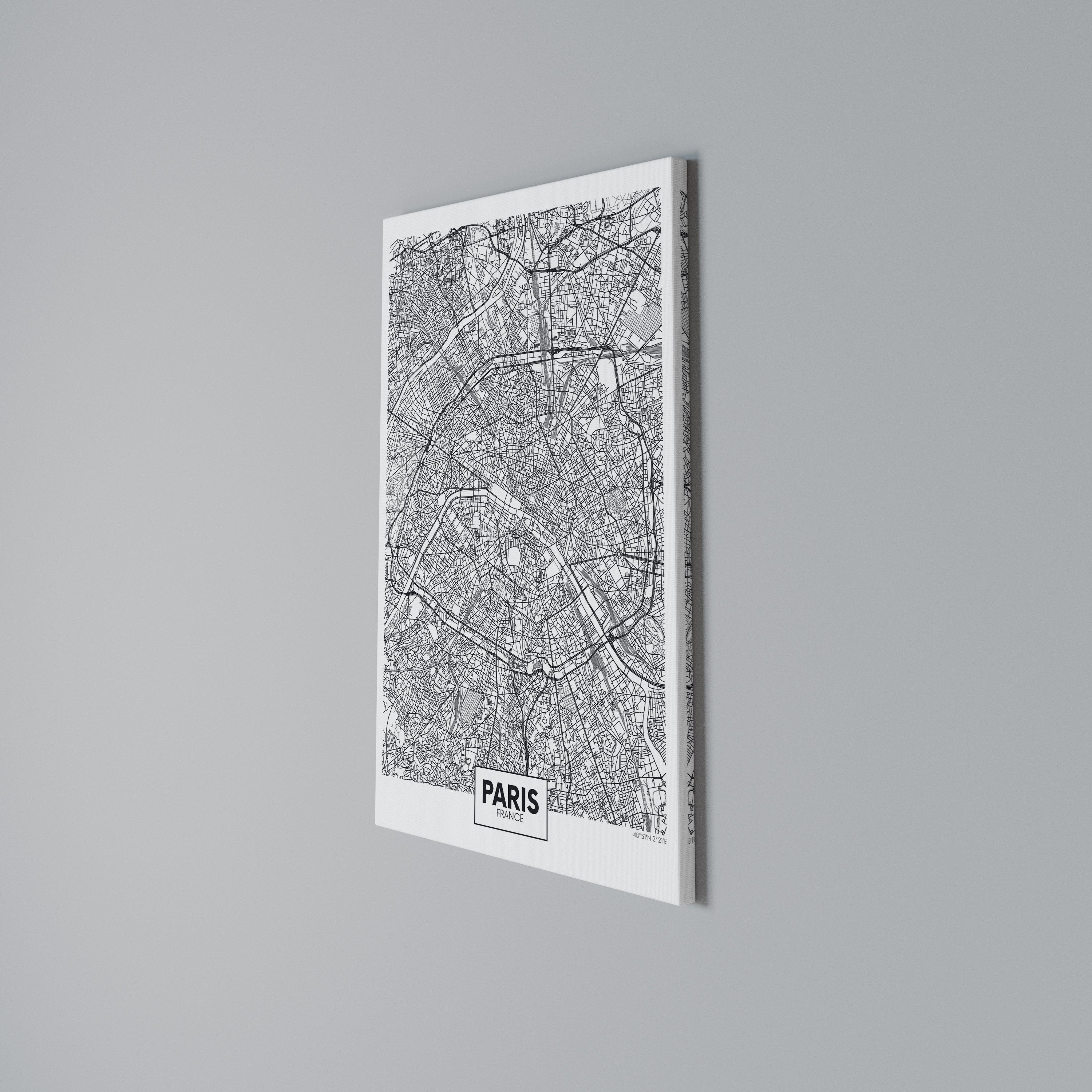 PARIS TOWN PLAN Pionowy obraz na płótnie