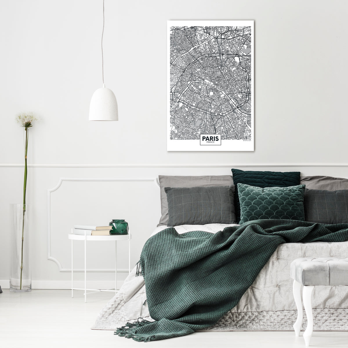 PARIS TOWN PLAN Pionowy obraz na płótnie