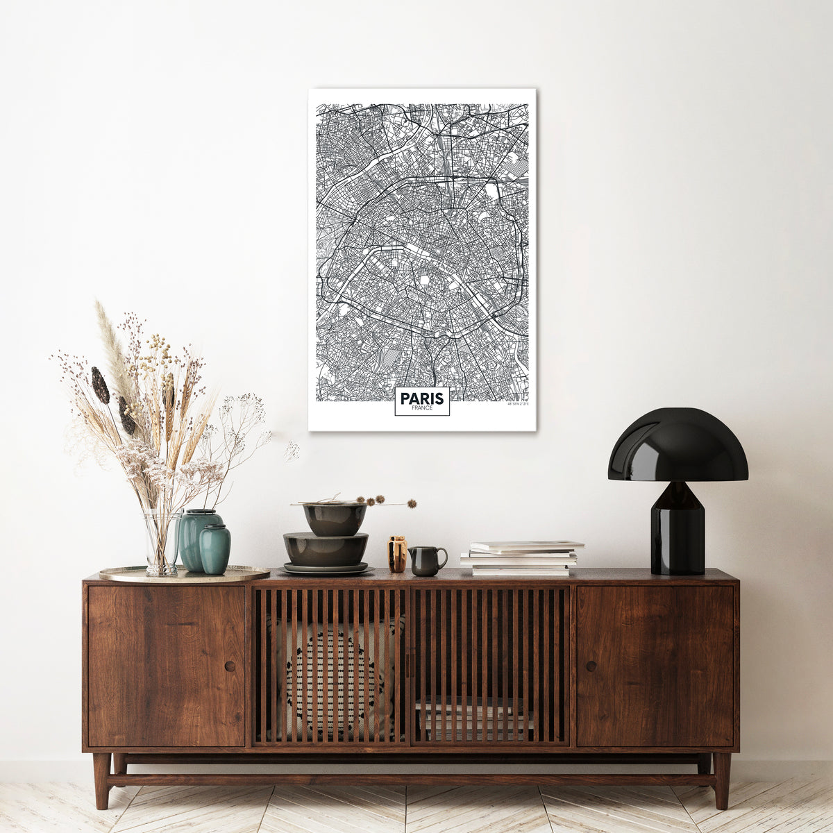 PARIS TOWN PLAN Pionowy obraz na płótnie
