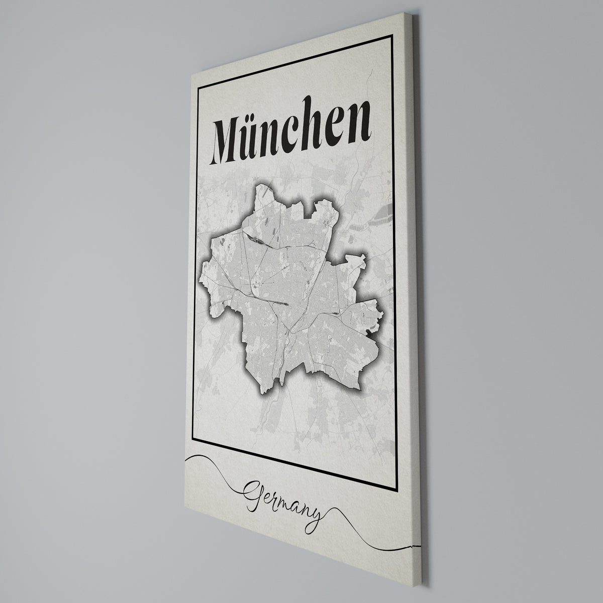MONOCHROME MÜNCHEN Pionowy obraz na płótnie
