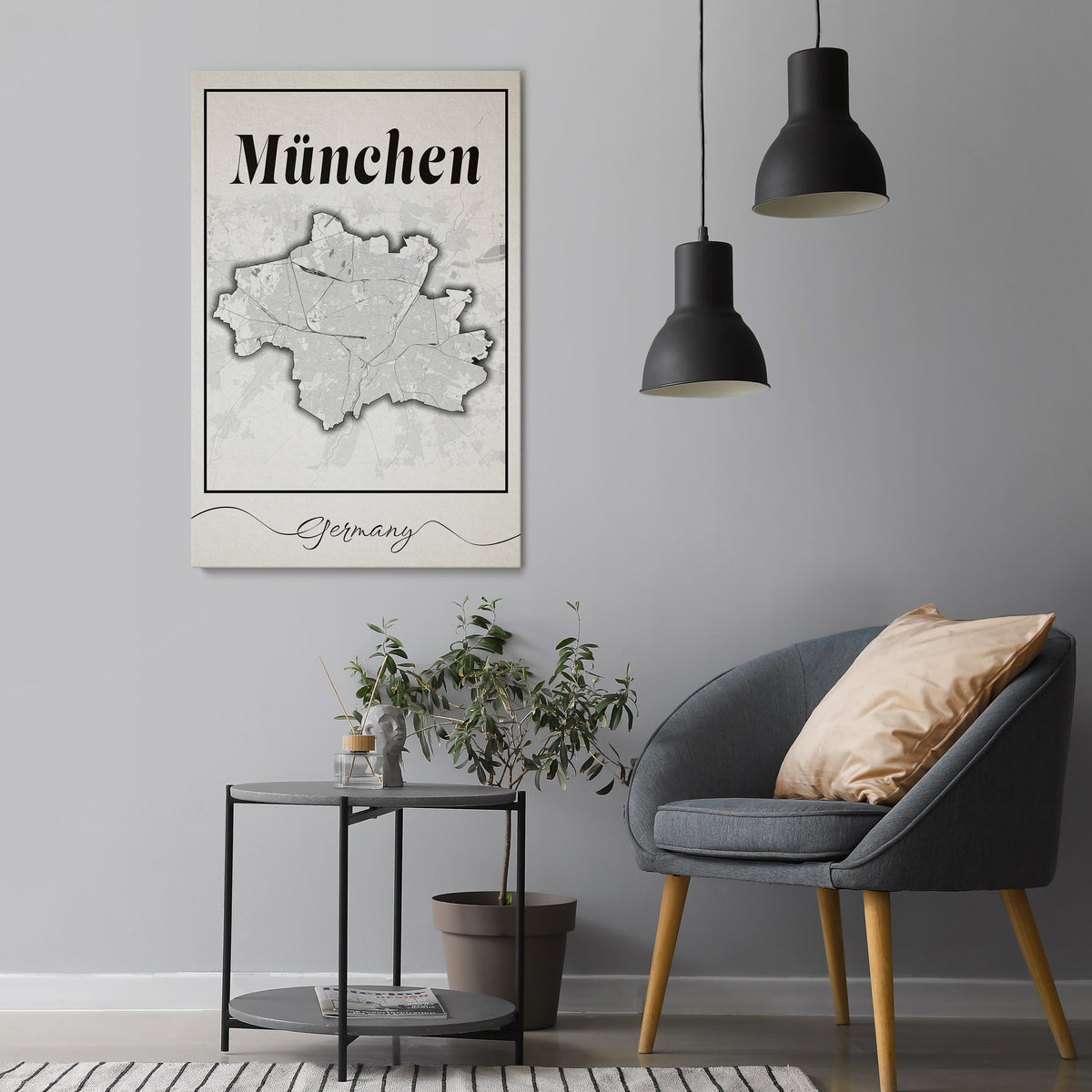 MONOCHROME MÜNCHEN Pionowy obraz na płótnie