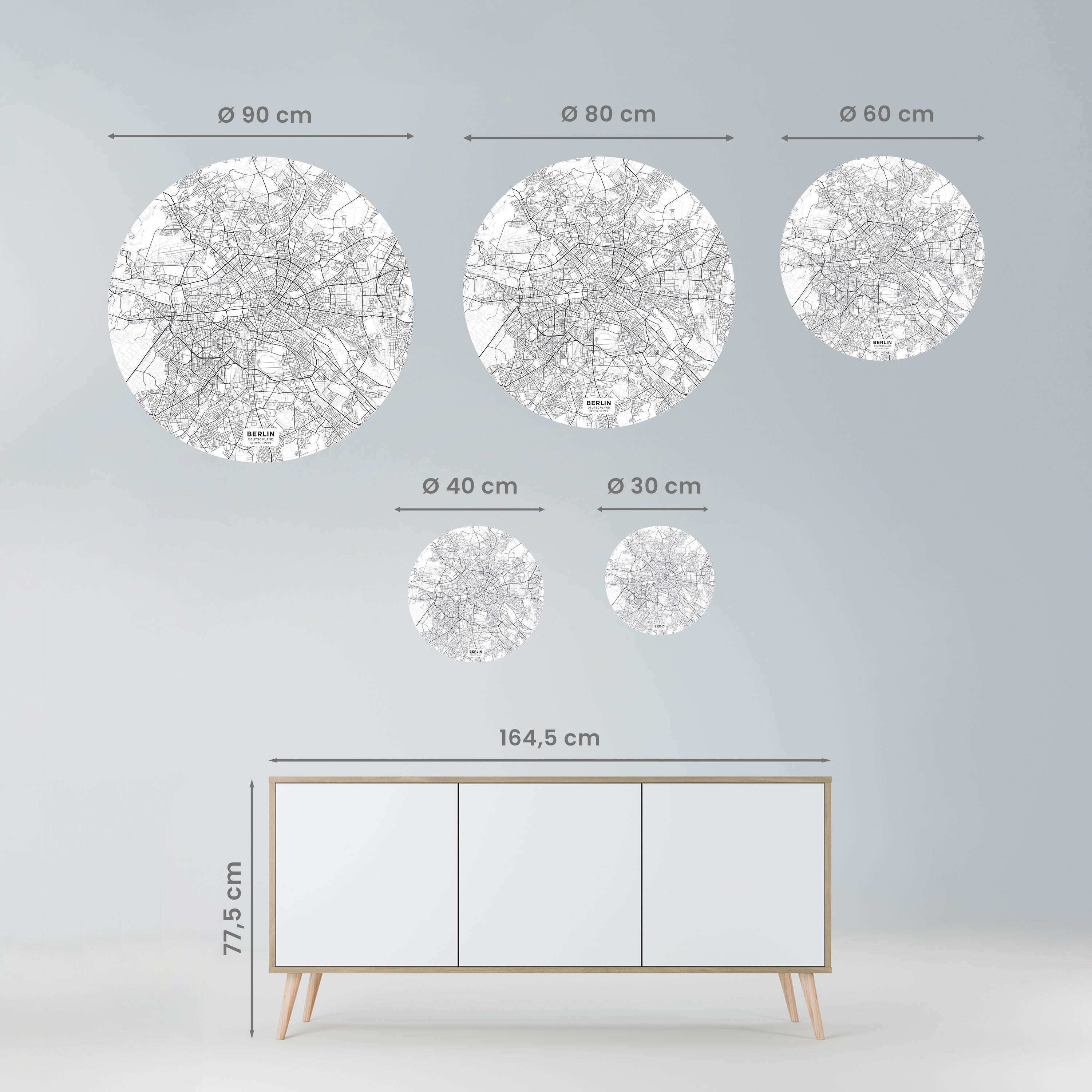 BERLIN PLAN Naklejka okrągła