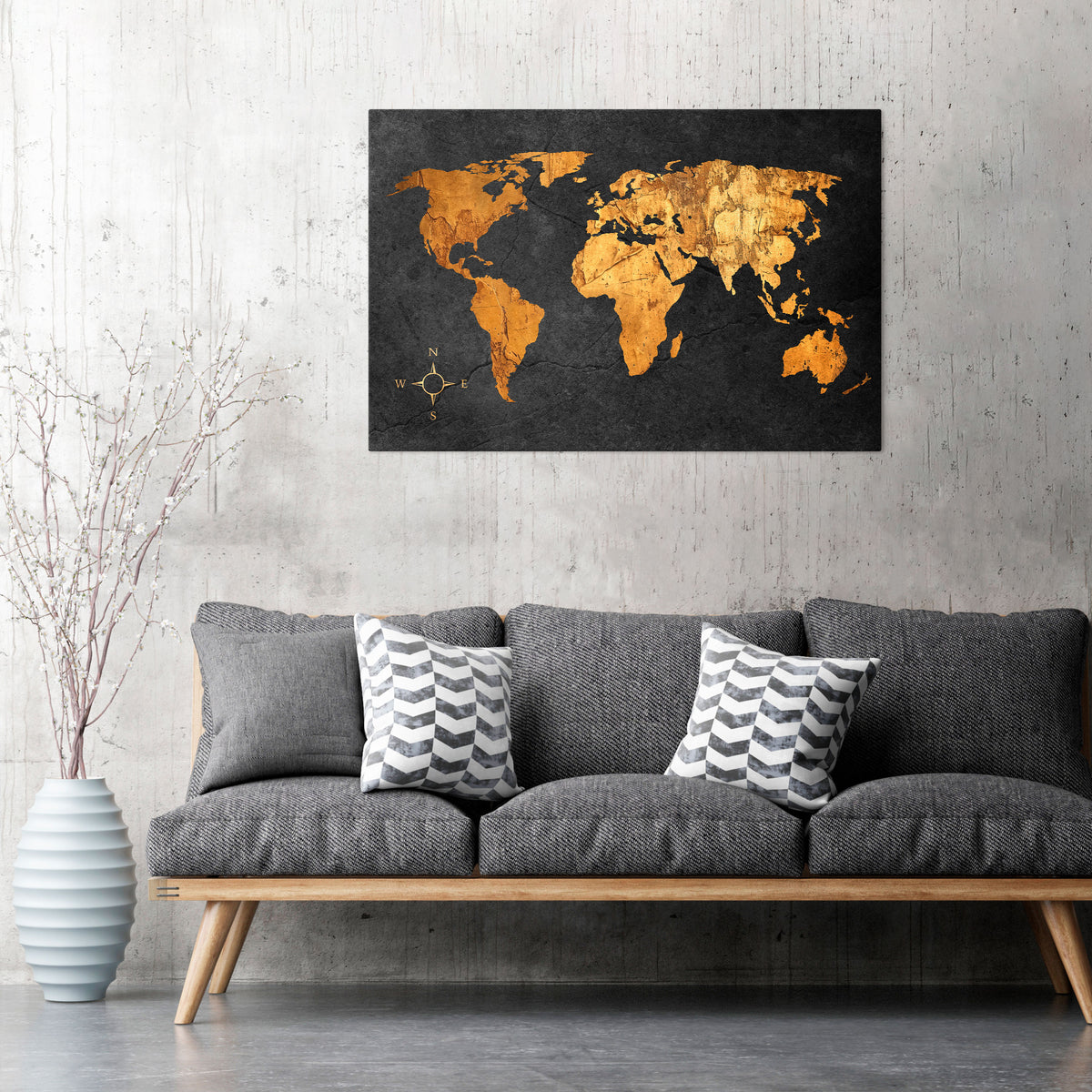 GOLDEN GLOBE ILLUSION Poziomy obraz na płótnie