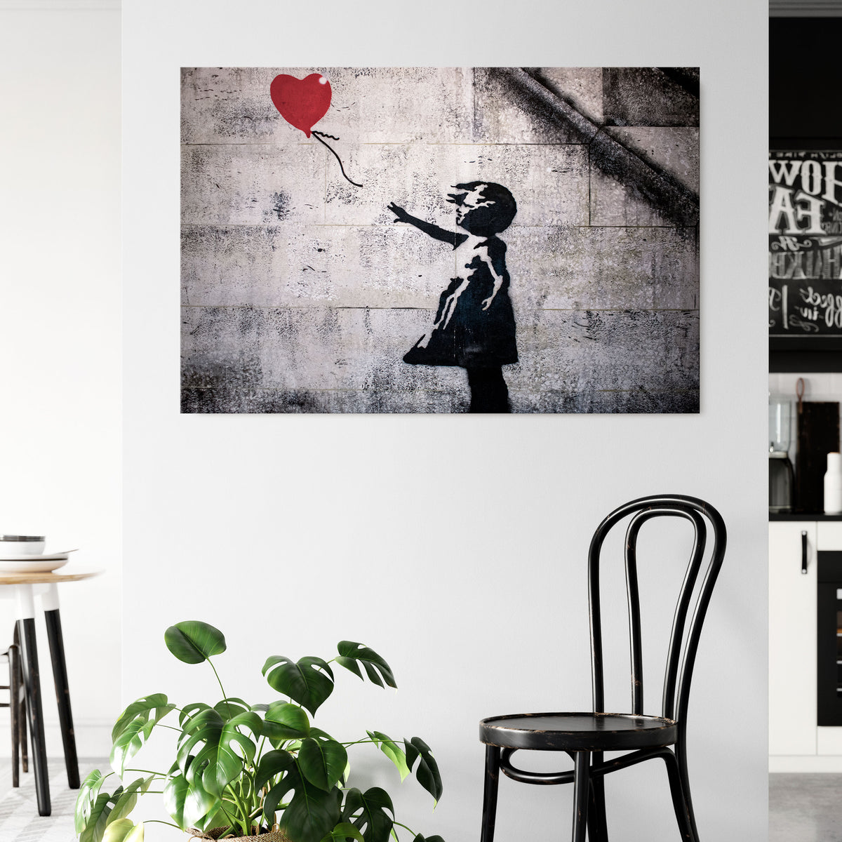 BALLON GIRL (BANKSY) Poziomy obraz na płótnie